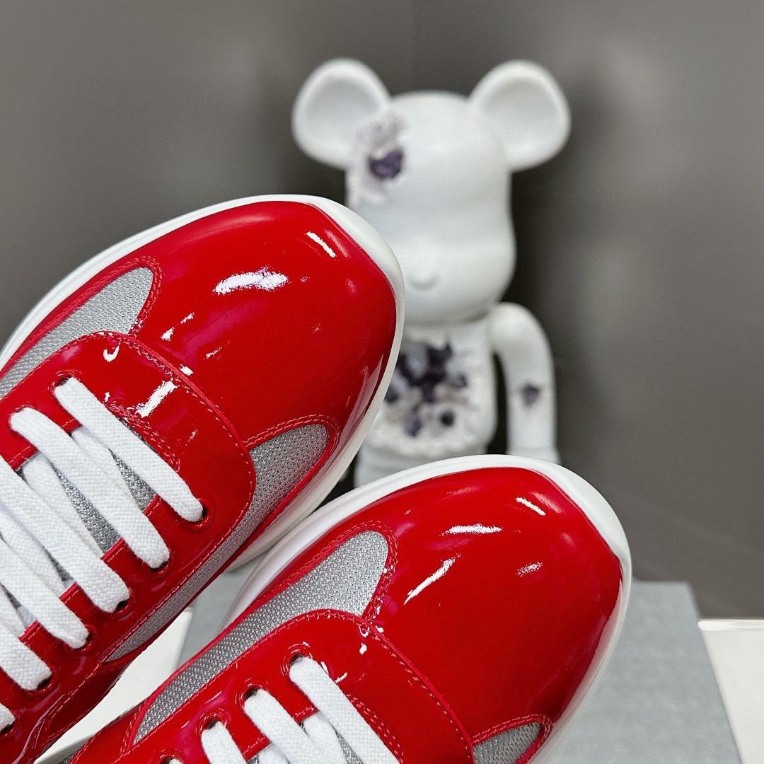 Prada Patent Leather And Technical Fabric Prada America's Cup Sneakers(50% Off Sale)  xz801       - DesignerGu