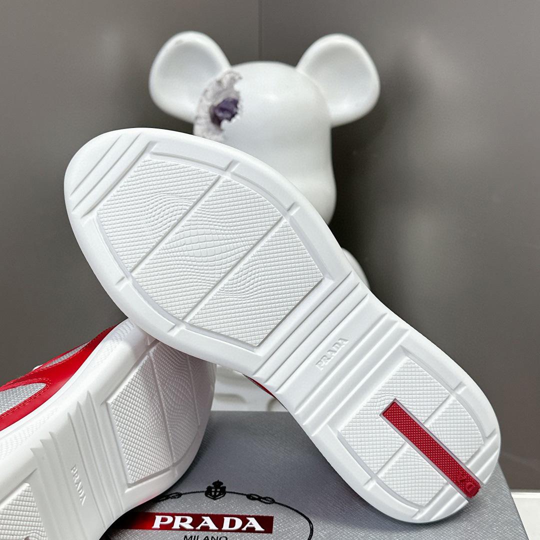 Prada Patent Leather And Technical Fabric Prada America's Cup Sneakers(50% Off Sale)  xz801       - DesignerGu