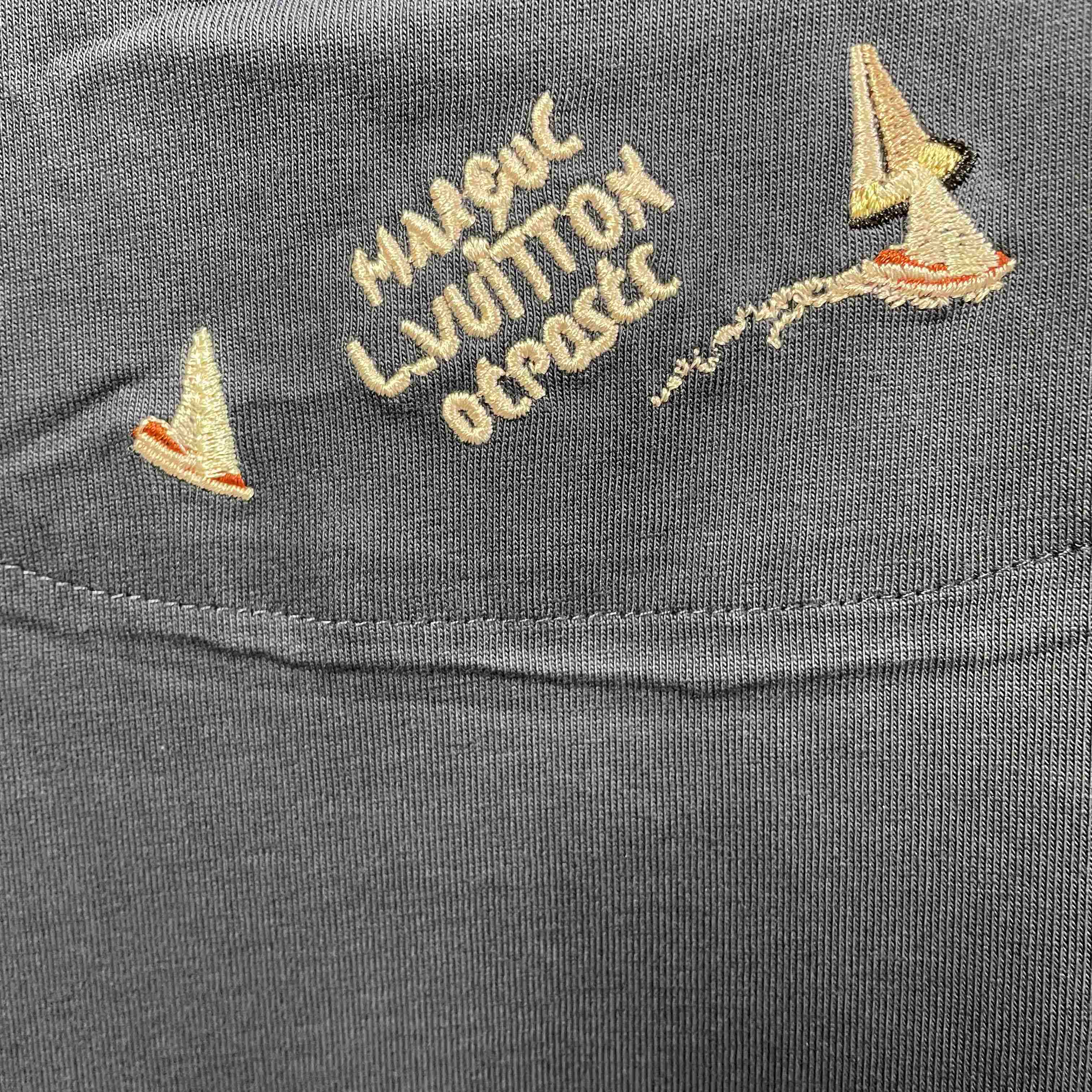 Louis Vuitton Embroidered Cotton T-Shirt   1AHW62 - DesignerGu