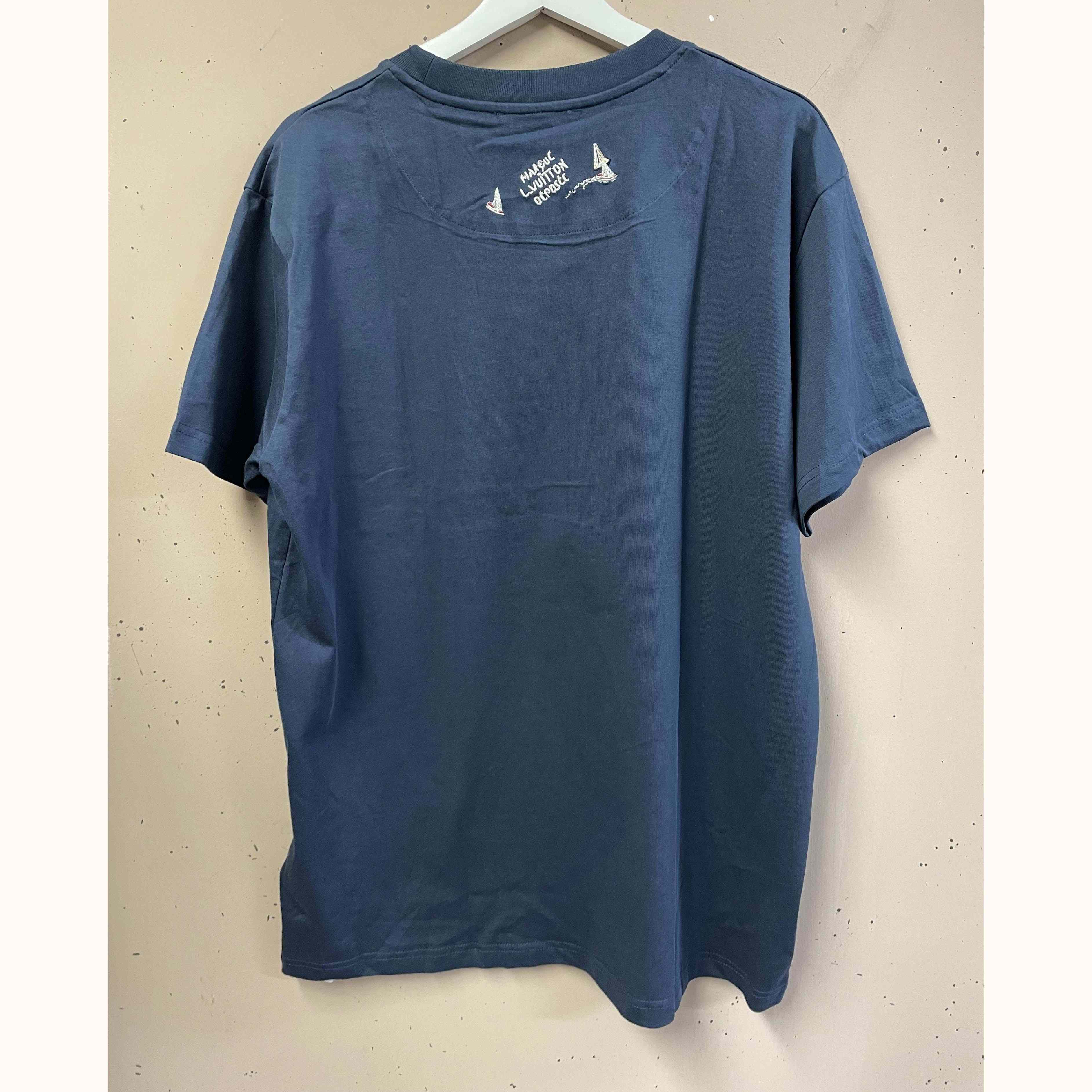 Louis Vuitton Embroidered Cotton T-Shirt   1AHW62 - DesignerGu