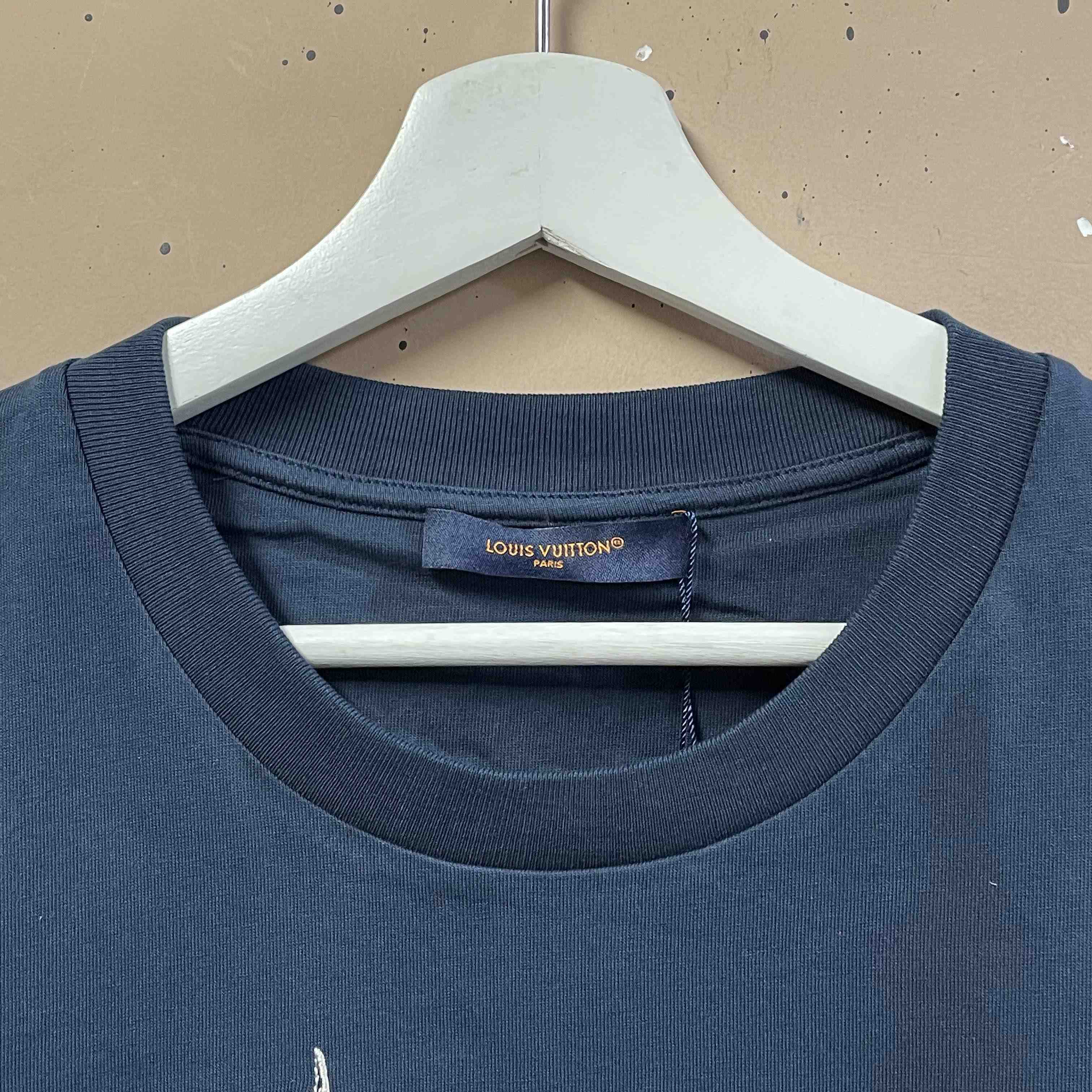 Louis Vuitton Embroidered Cotton T-Shirt   1AHW62 - DesignerGu
