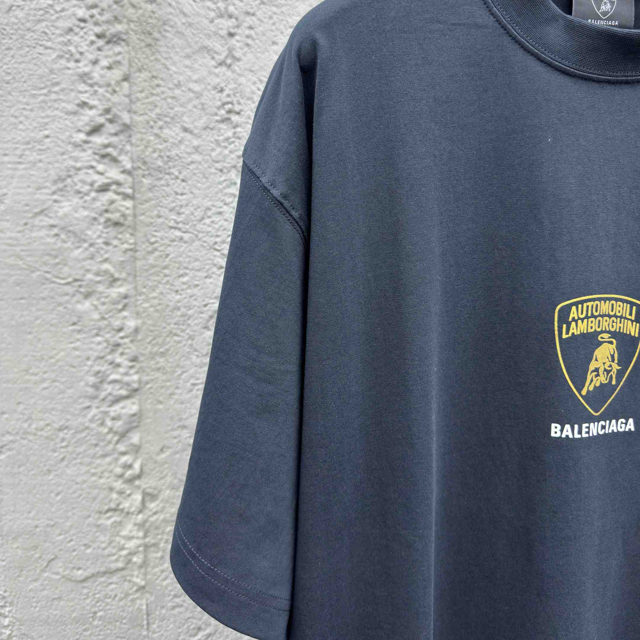 Balenciaga I Automobili Lamborghini Oversized T-Shirt inFaded Black  - DesignerGu