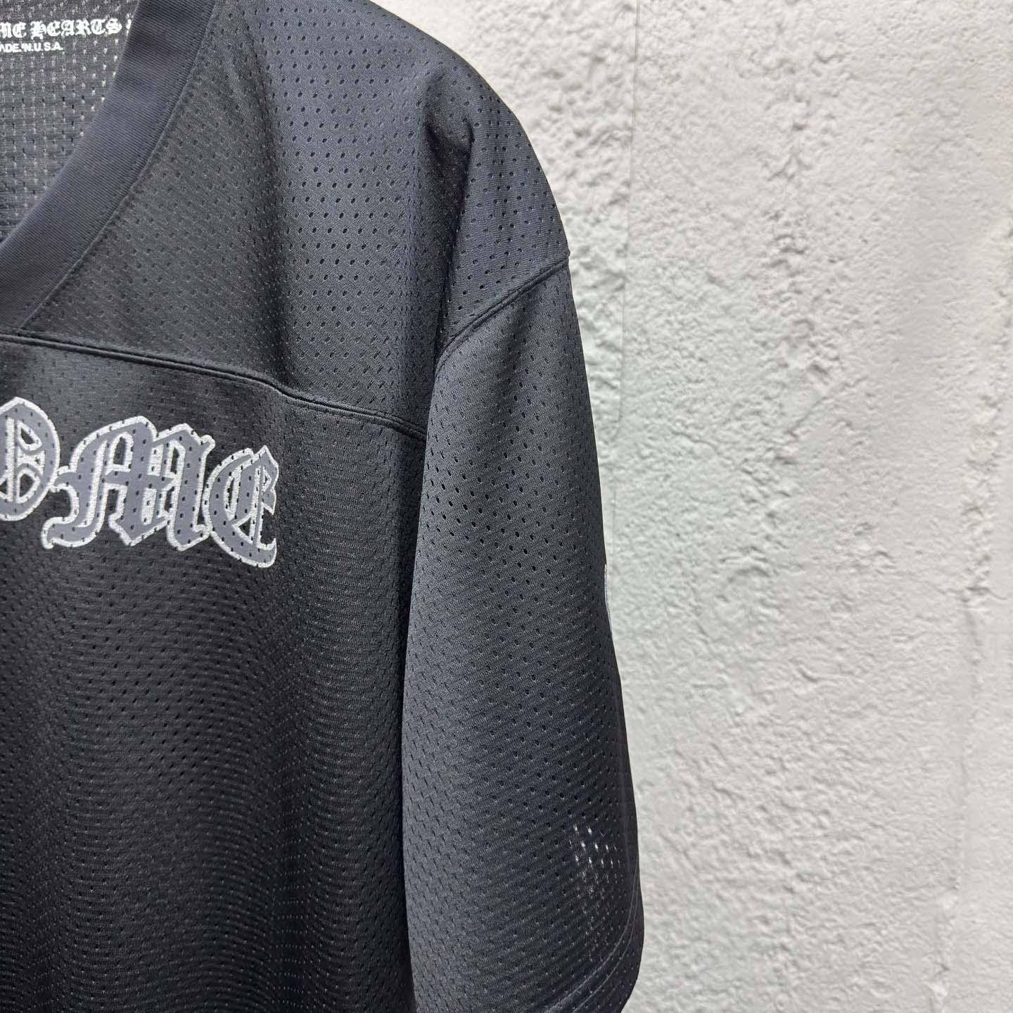 Chrome Hearts Stadium Mesh Short Sleeve Jersey Black - DesignerGu