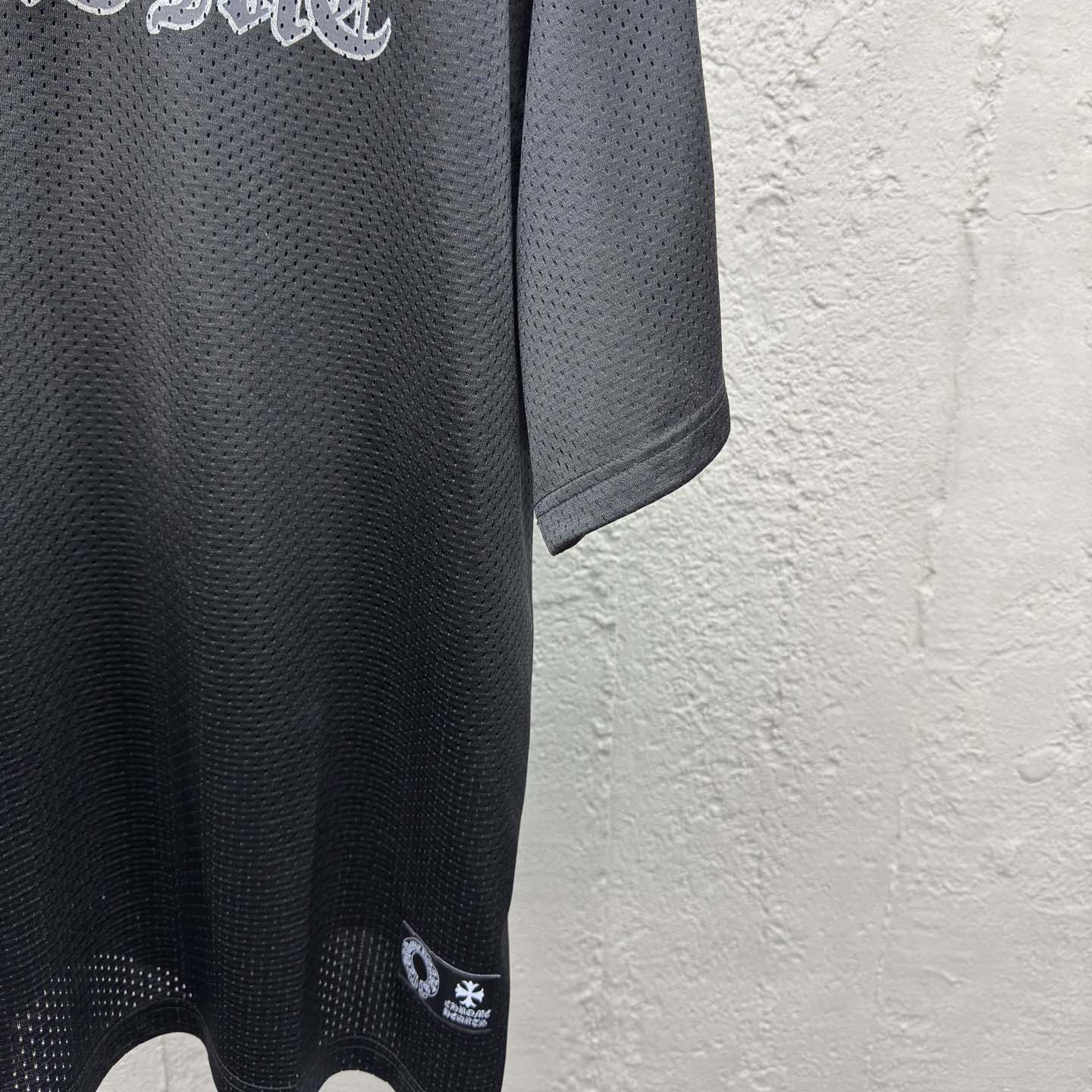 Chrome Hearts Stadium Mesh Short Sleeve Jersey Black - DesignerGu