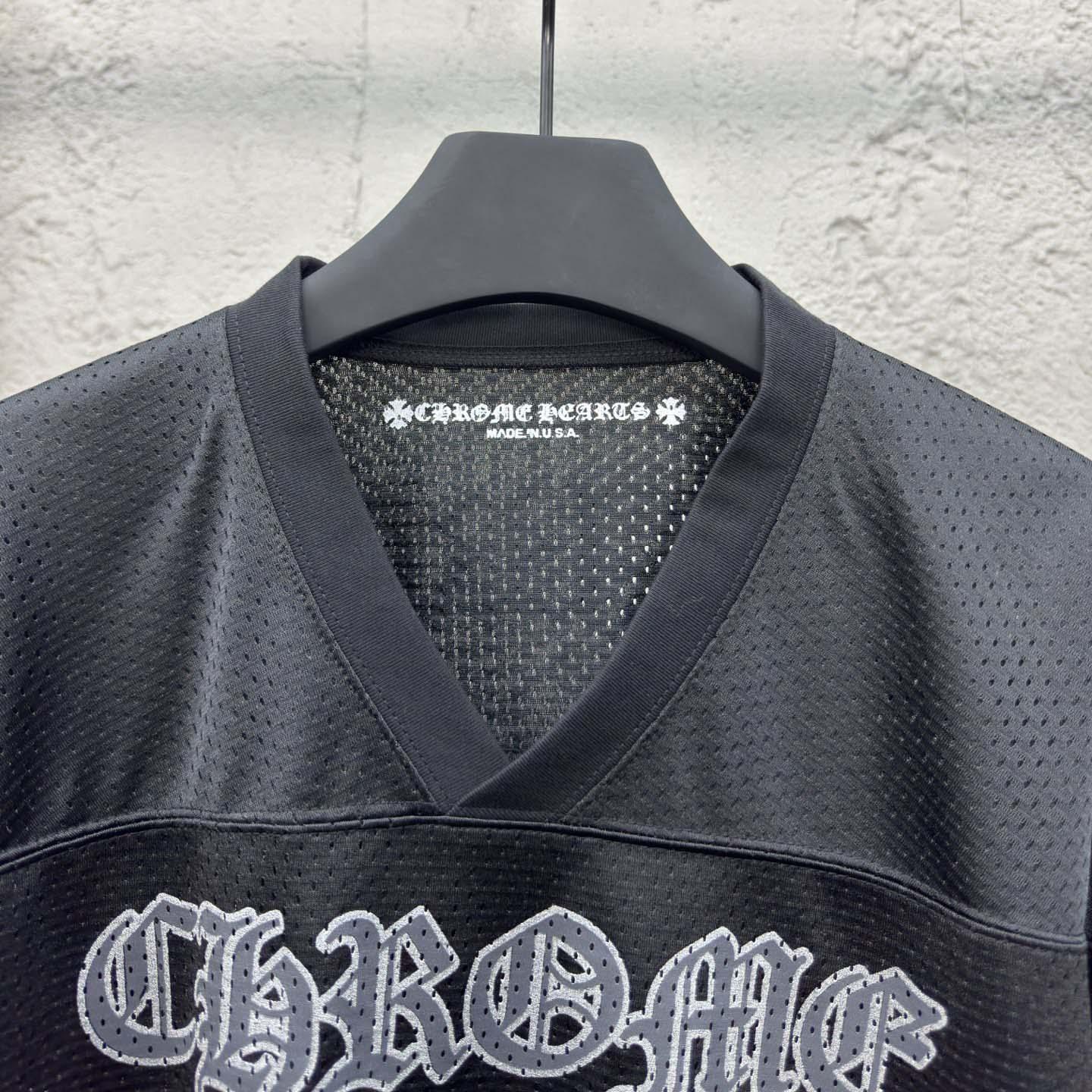 Chrome Hearts Stadium Mesh Short Sleeve Jersey Black - DesignerGu