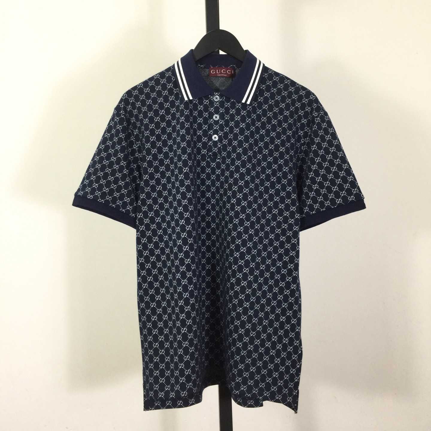 Gucci GG Cotton Jersey Jacquard Polo Shirt - DesignerGu