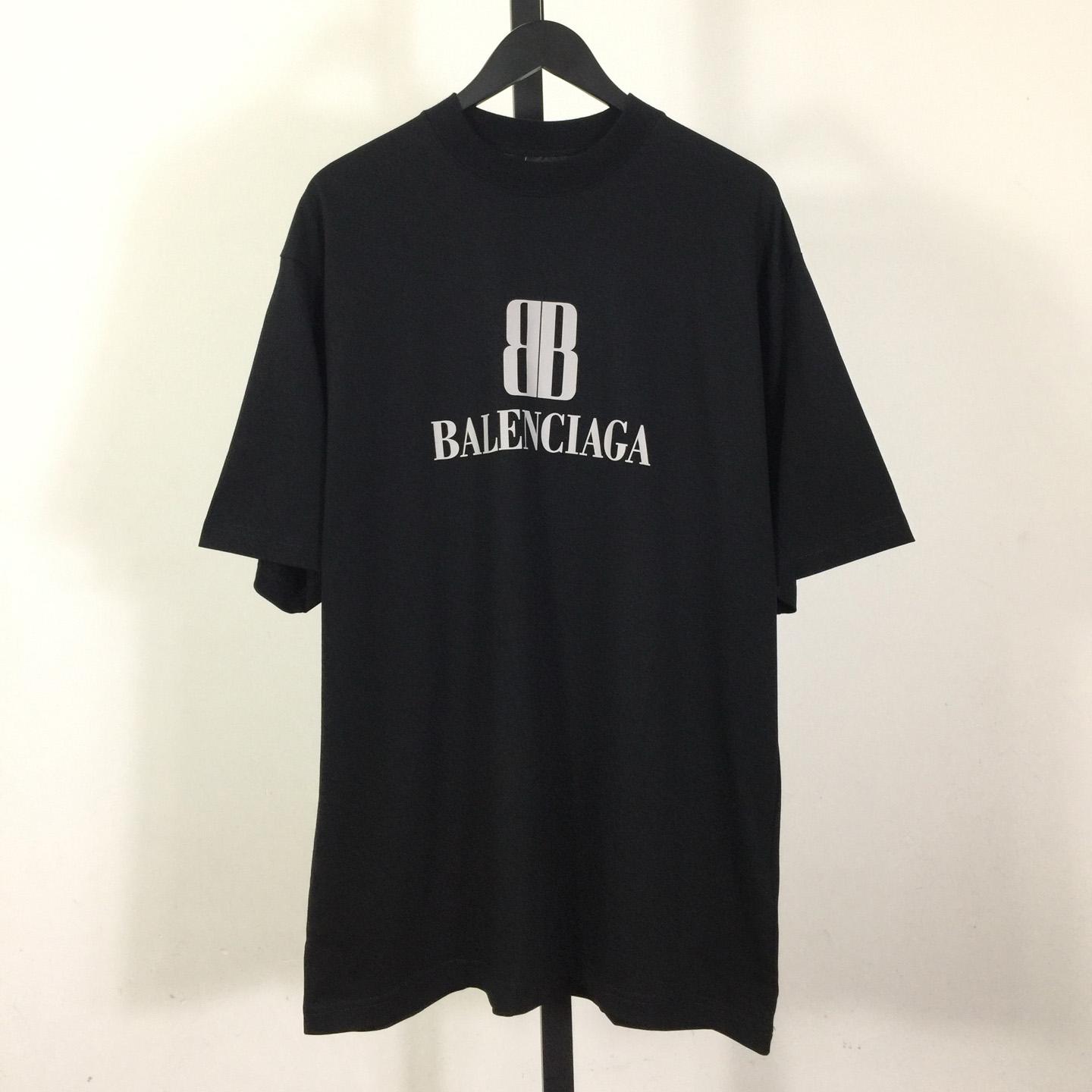 Balenciaga BB Logo Cotton T-Shirt Medium Fit - DesignerGu