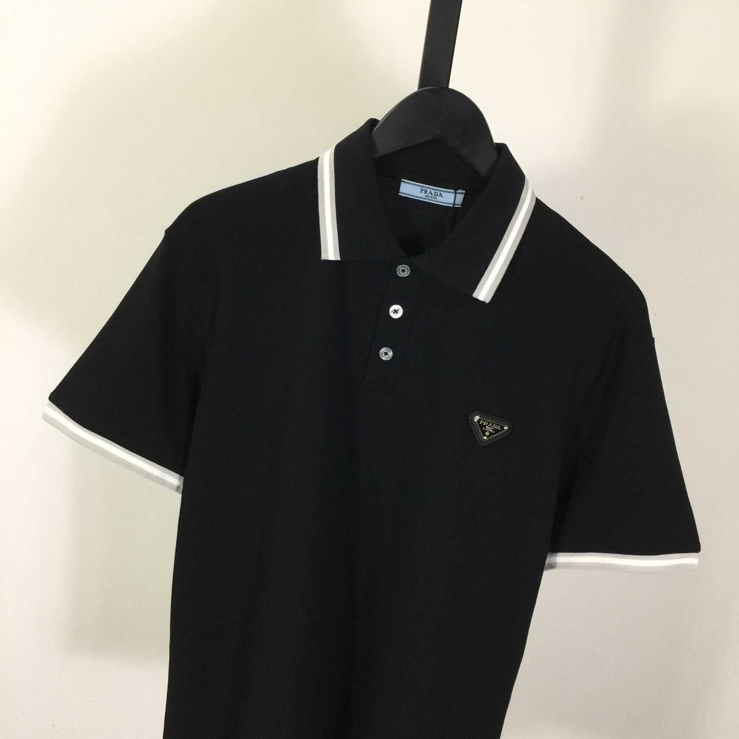 Prada Logo Cotton Polo Shirt - 