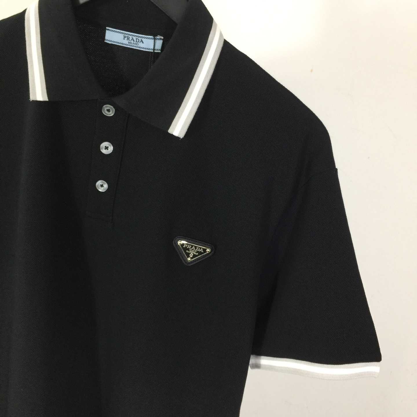 Prada Logo Cotton Polo Shirt - 