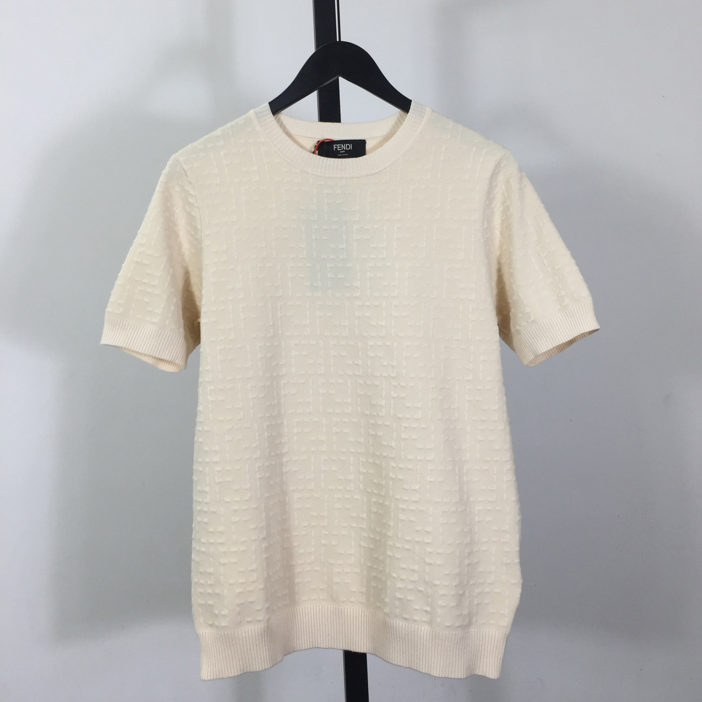 Fendi Beige Cotton FF Selleria Pullover - DesignerGu