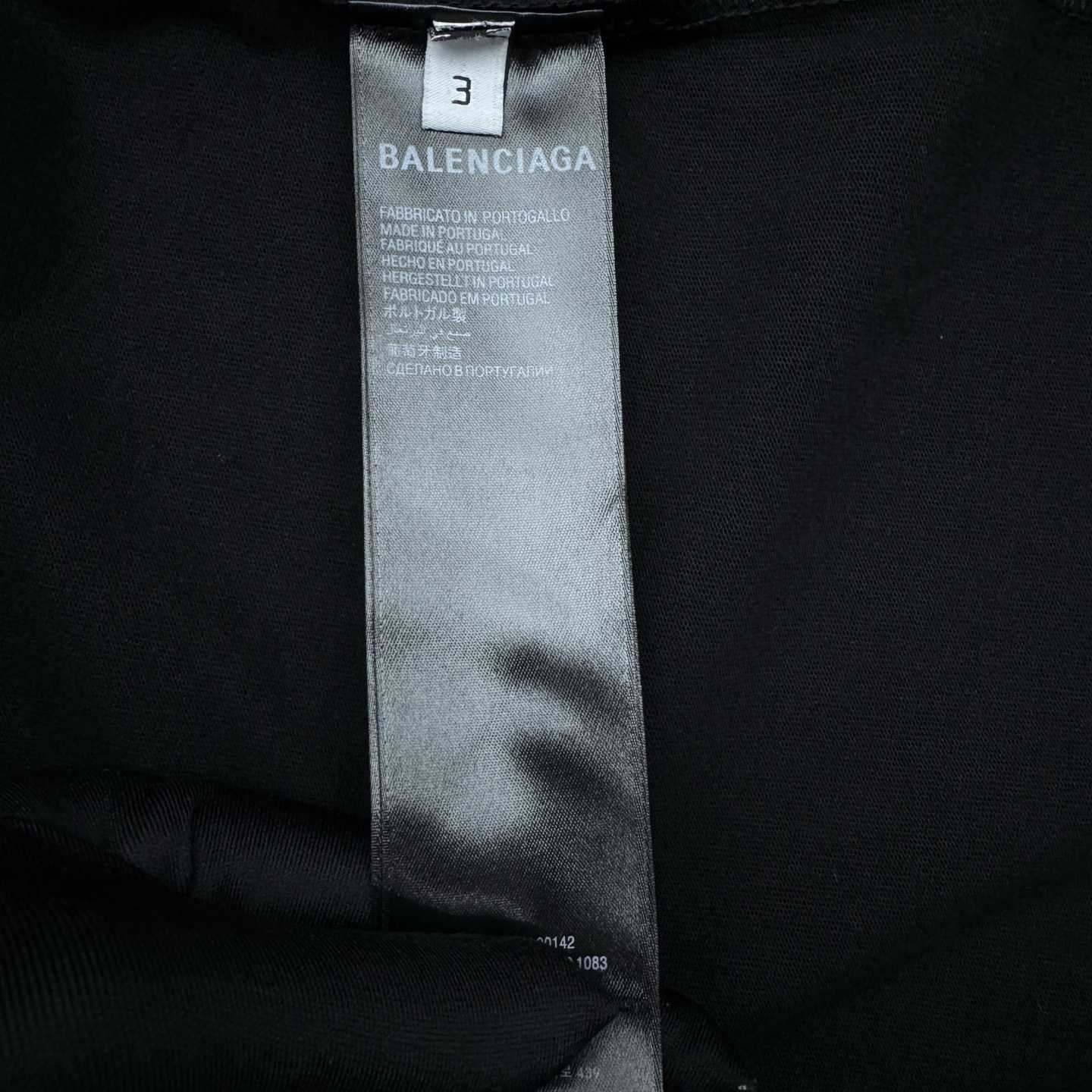 Balenciaga Security Tape Logo T-Shirt Oversized In Black - DesignerGu