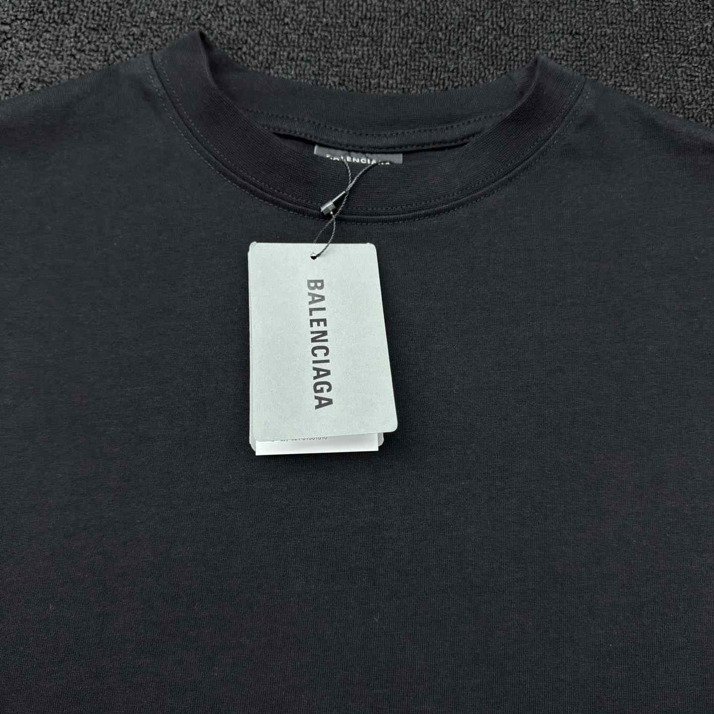 Balenciaga Security Tape Logo T-Shirt Oversized In Black - DesignerGu