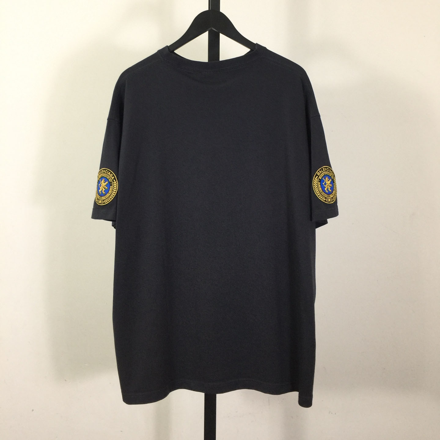 Balenciaga Uniform Merch Oversized T-Shirt In Faded Black dry Fleece - DesignerGu