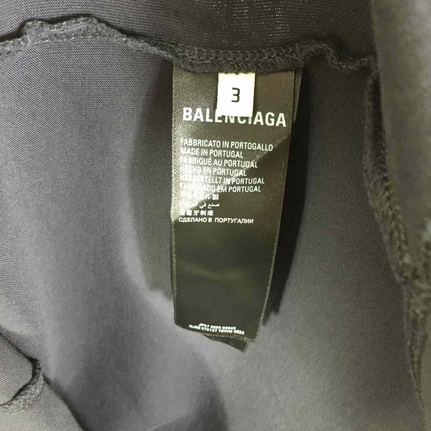 Balenciaga Uniform Merch Oversized T-Shirt In Faded Black dry Fleece - DesignerGu