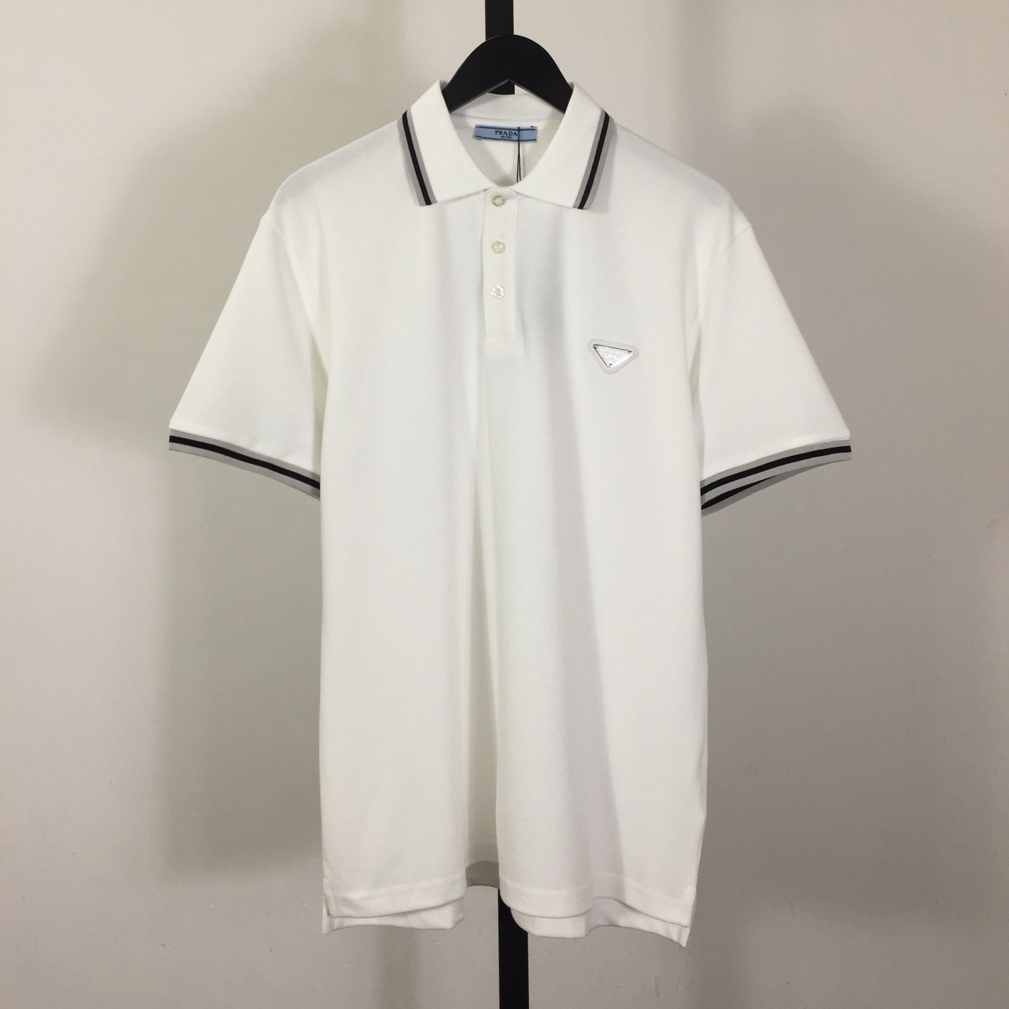 Prada Logo Cotton Polo Shirt - DesignerGu