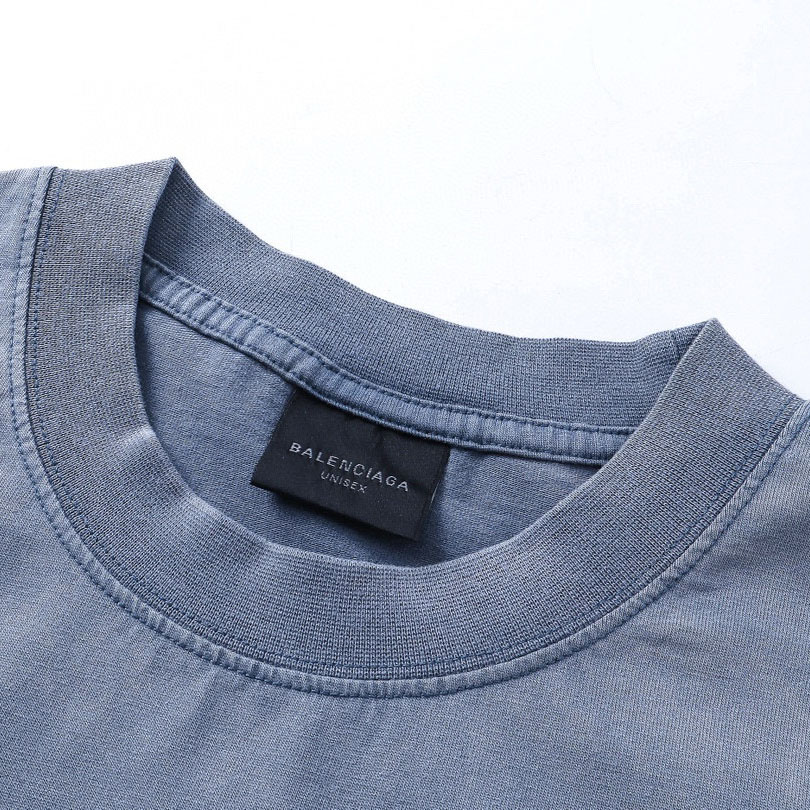Balenciaga Political Campaign T-Shirt Medium Fit In Faded Blue - DesignerGu