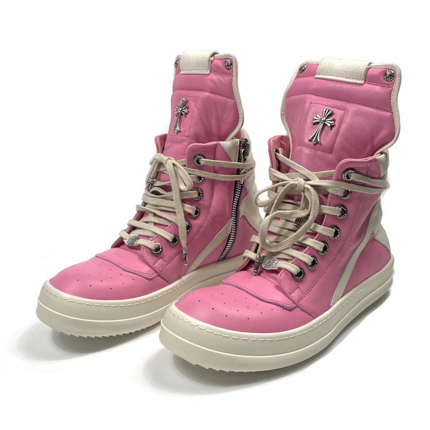 Chrome Hearts x Rick Owens Geobasket High 'Pink' - DesignerGu