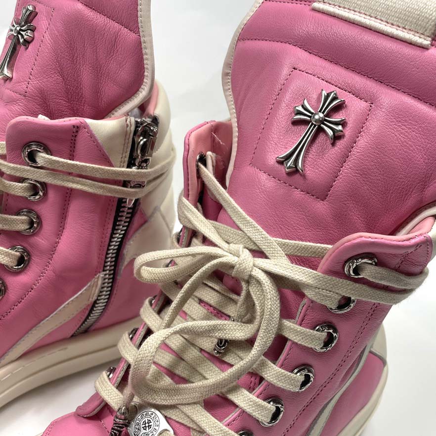 Chrome Hearts x Rick Owens Geobasket High 'Pink' - DesignerGu