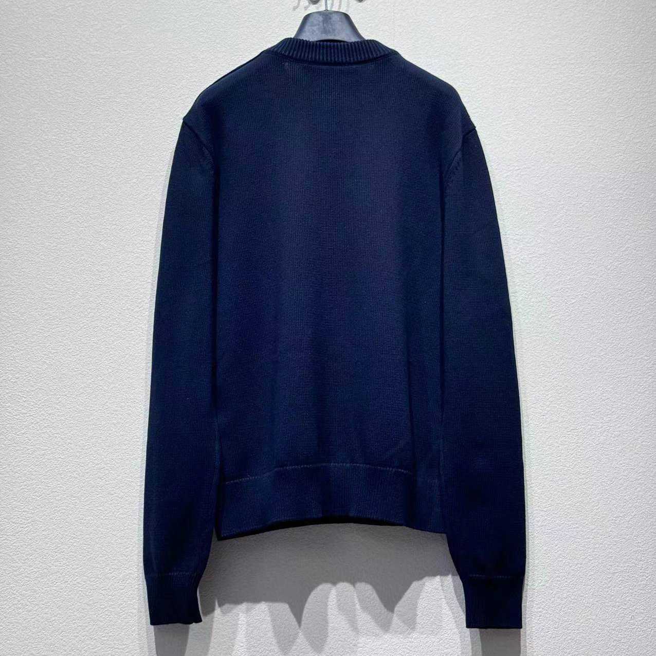 Louis Vuitton Embroidered Cotton-Blend Crewneck - Luxury Blue - DesignerGu
