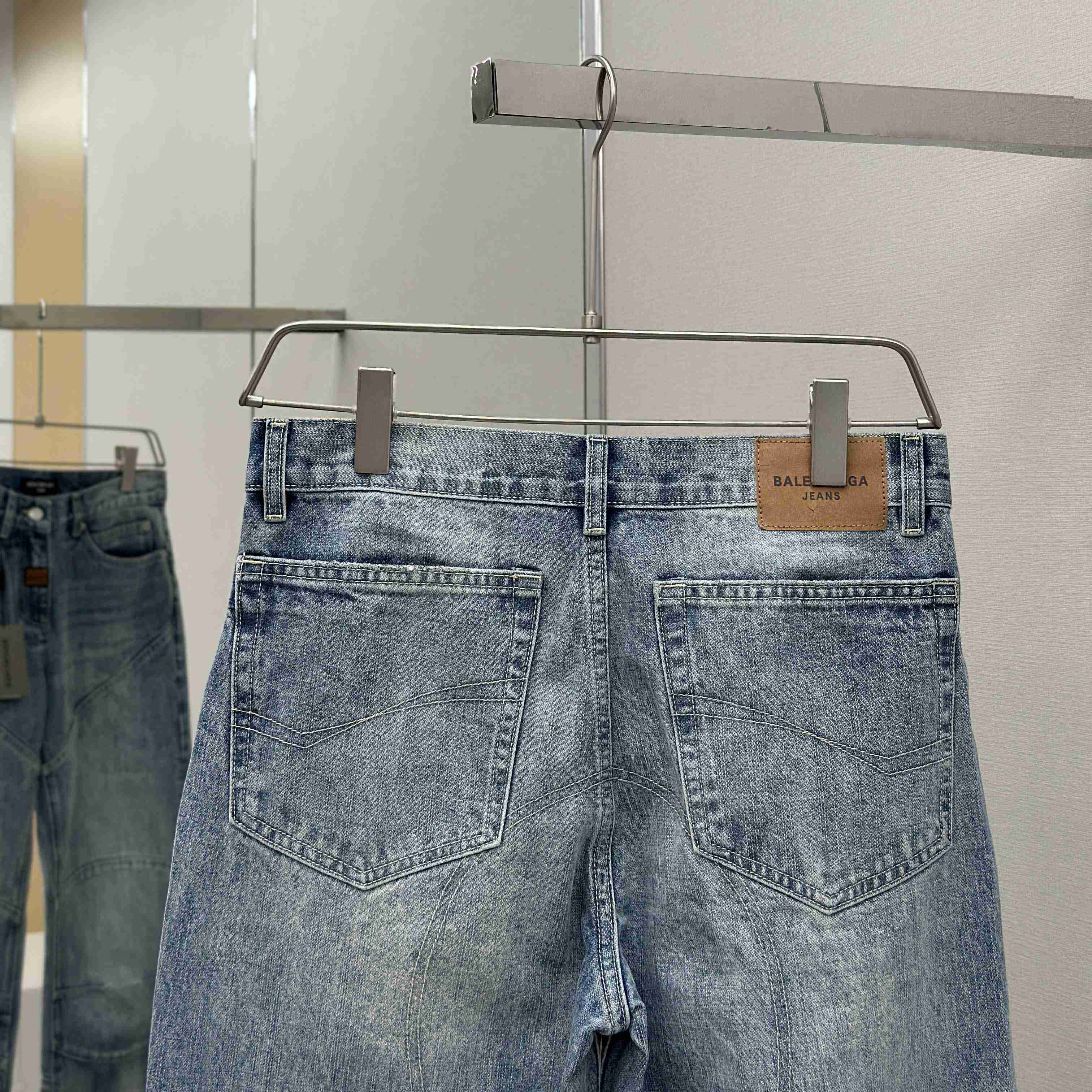 Balenciaga Fitted Low-waist Pants In Light Blue  - DesignerGu