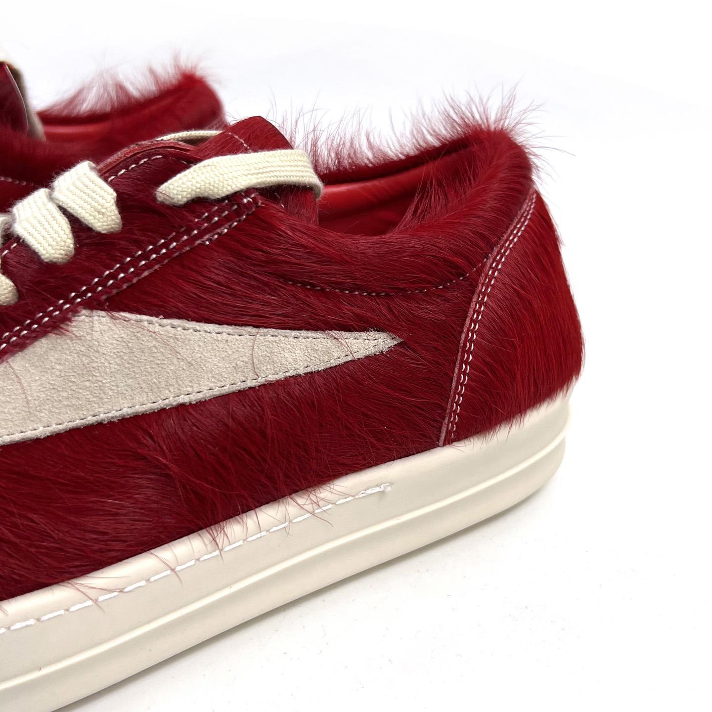 Rick Owens Pelliccia Vintage Low 'Cardinal Red' - DesignerGu