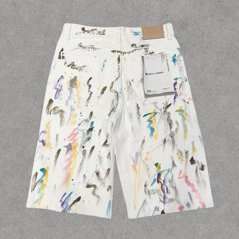 Purple-Brand Shorts  6027-1 - DesignerGu