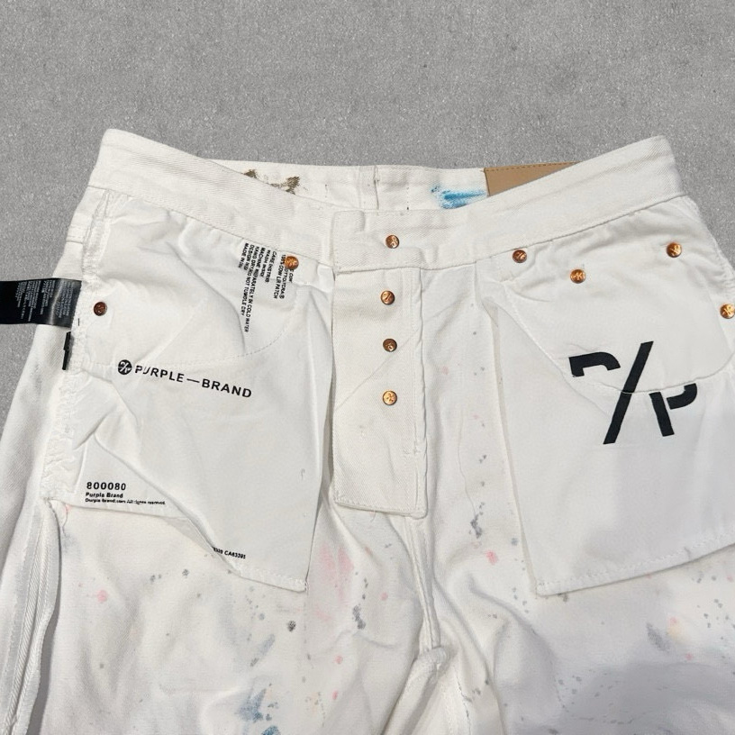 Purple-Brand Shorts  6027-1 - DesignerGu
