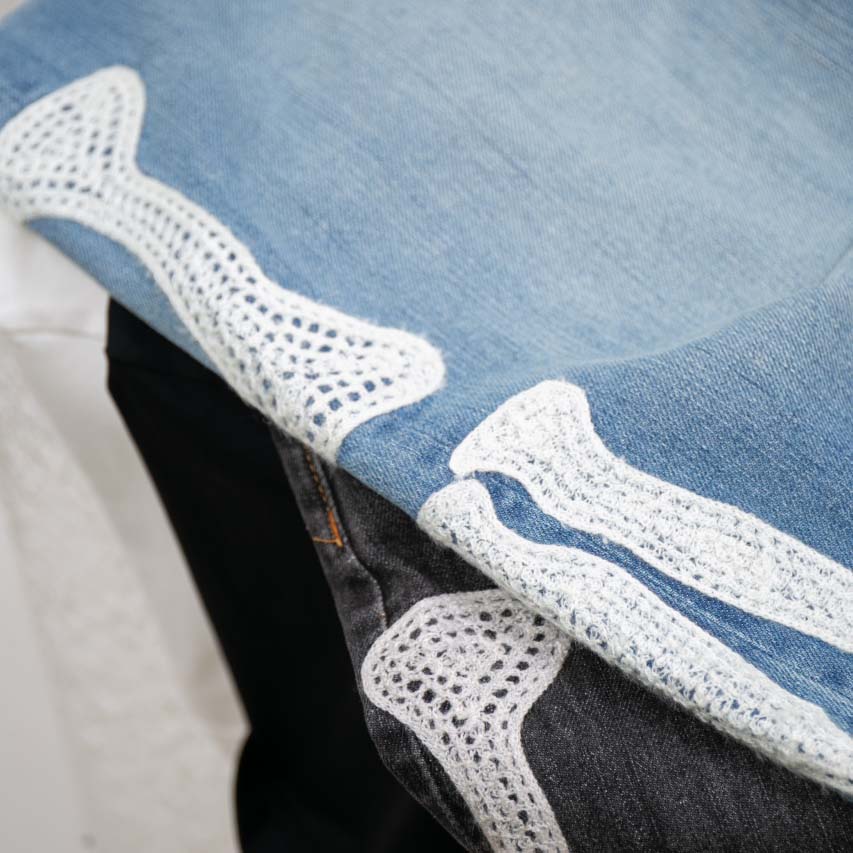 Kapital Skeleton Denim Shorts - DesignerGu