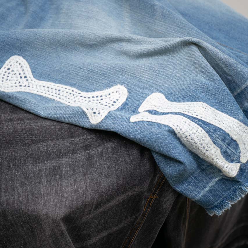Kapital Skeleton Denim Shorts - DesignerGu