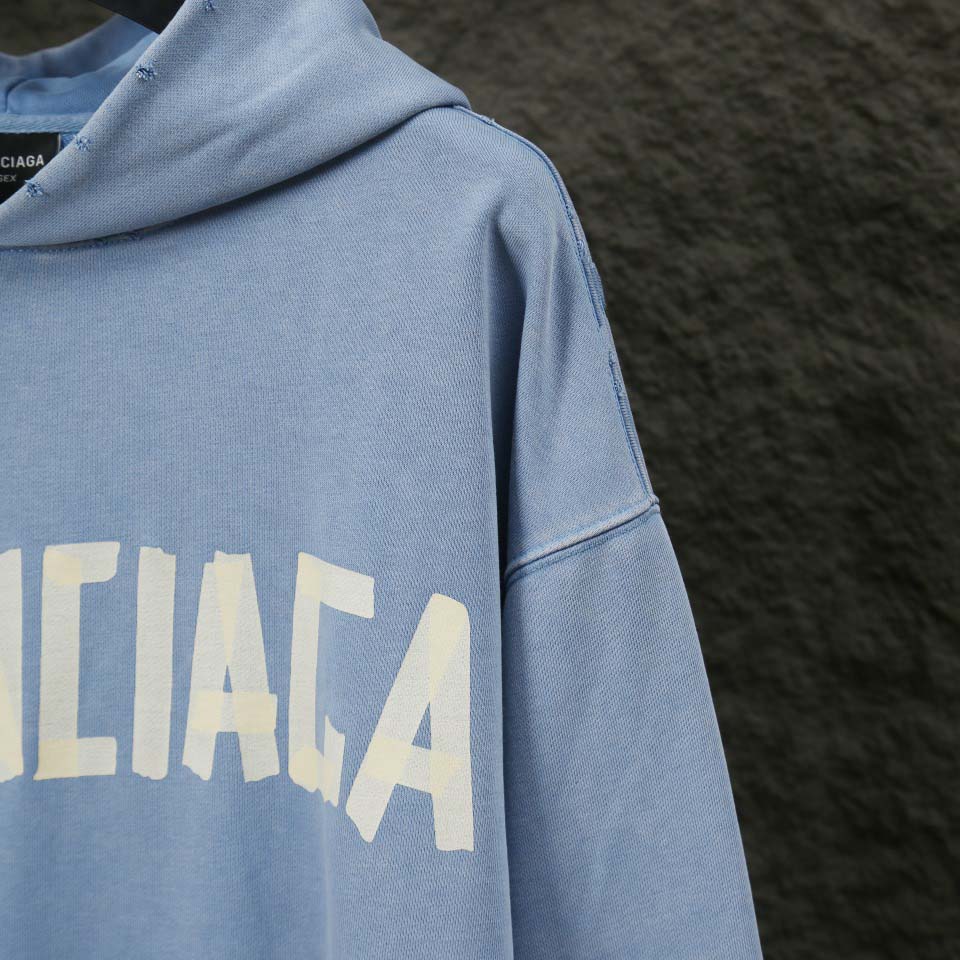 Balenciaga Faded Tape Type hoodie - DesignerGu