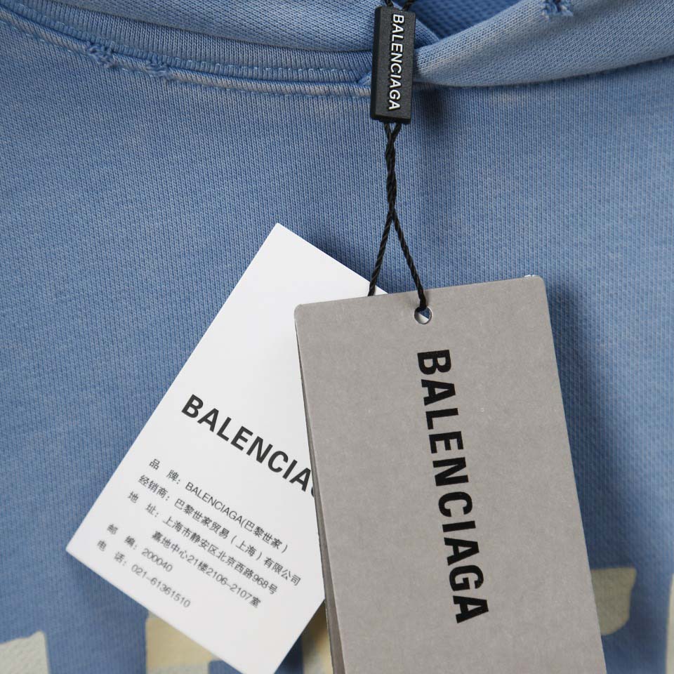 Balenciaga Faded Tape Type hoodie - DesignerGu
