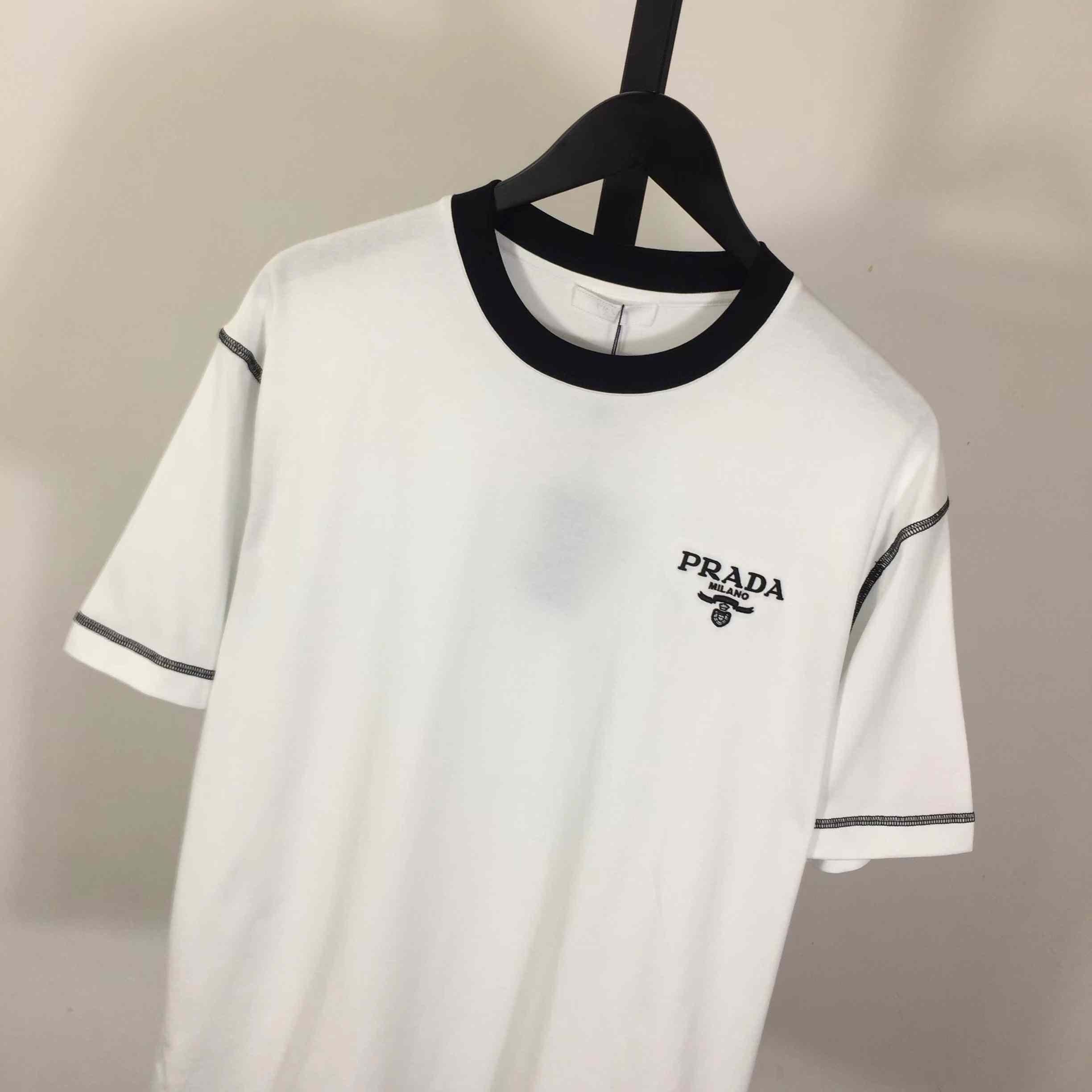 Prada Logo Cotton Tee - DesignerGu