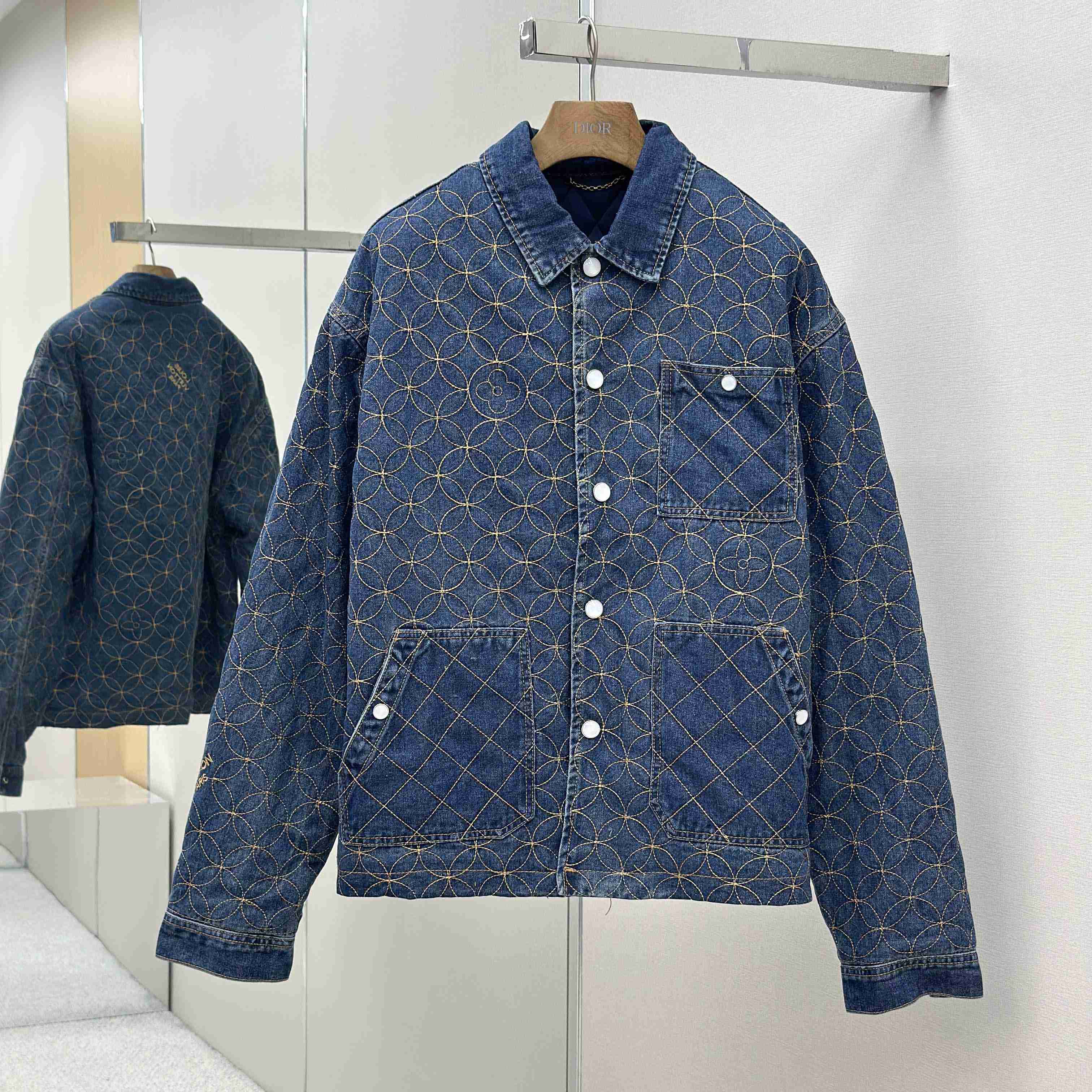 Louis Vuitton Embroidered Denim Blouson   1AILM5 - DesignerGu