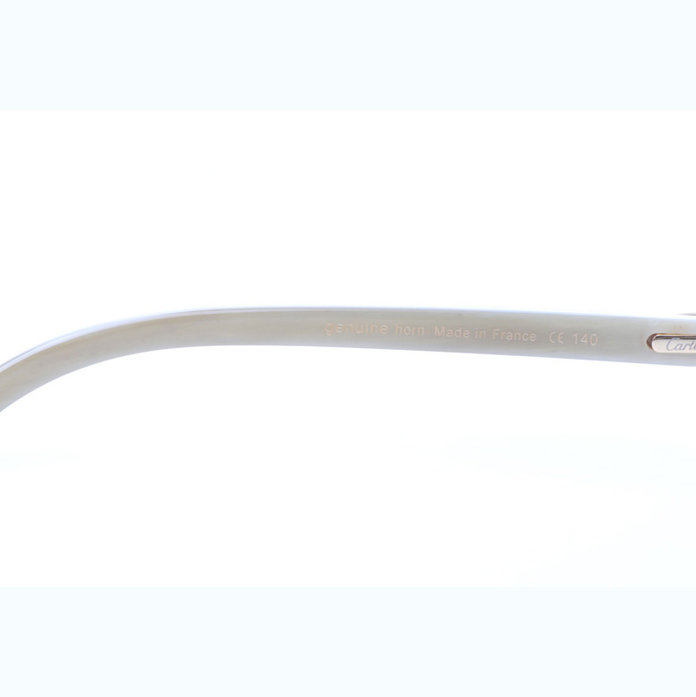 Cartier CT_3524012 Shell Mix White Buffalo Sunglasses In Gold Gradient Blue - DesignerGu