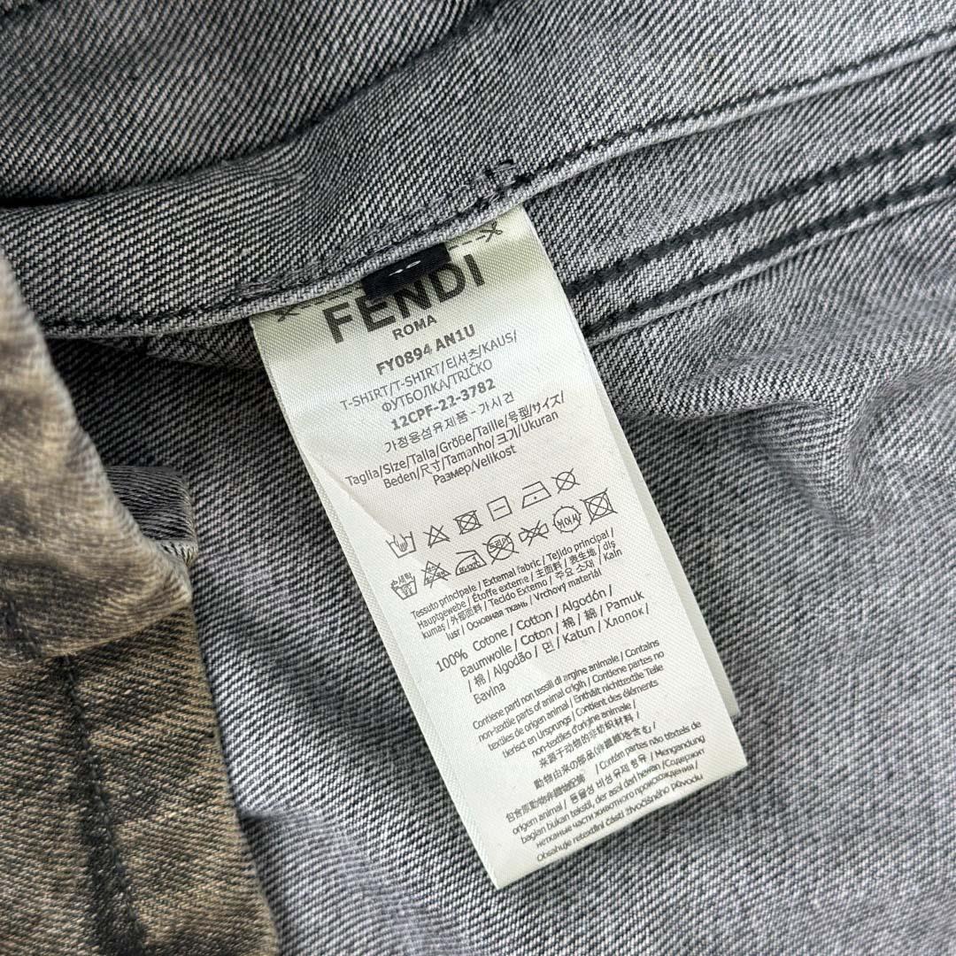 Fendi Grey Overdyed Denim Shirt - DesignerGu