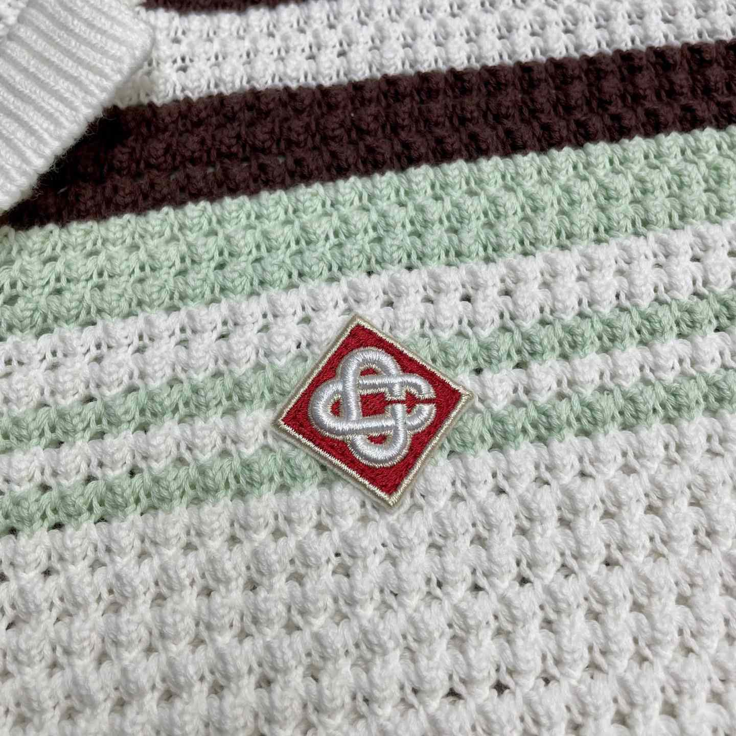 Casablanca Cotton Tennis Short Sleeve Crochet Shirt    Z6033 - DesignerGu