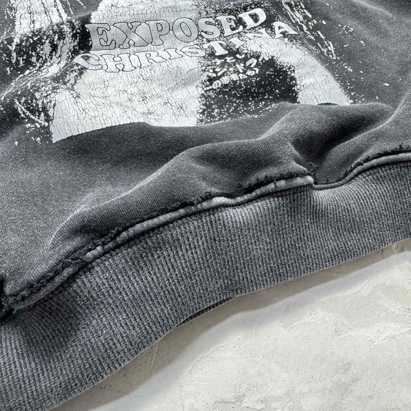 Enfants Riches Déprimés Exposed Christina Hoodie 'Sun Faded Black' - DesignerGu