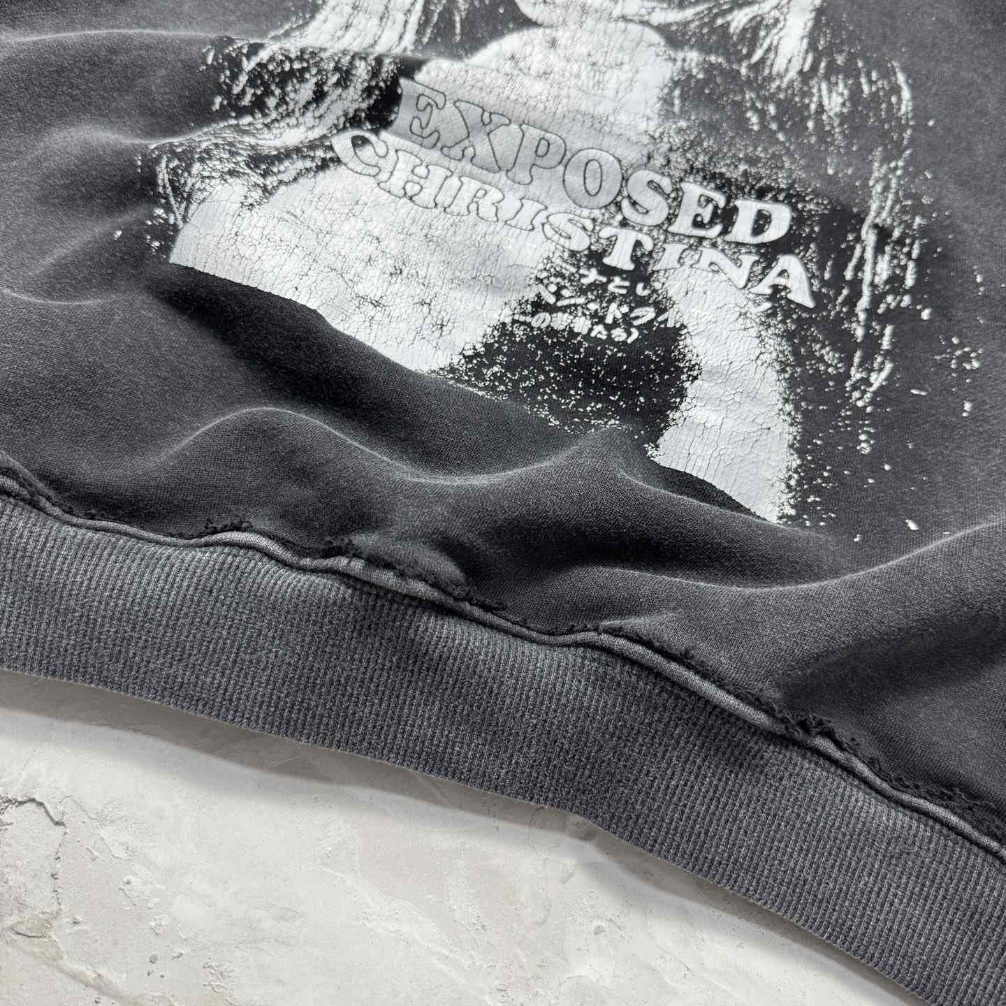 Enfants Riches Déprimés Exposed Christina Hoodie 'Sun Faded Black' - DesignerGu