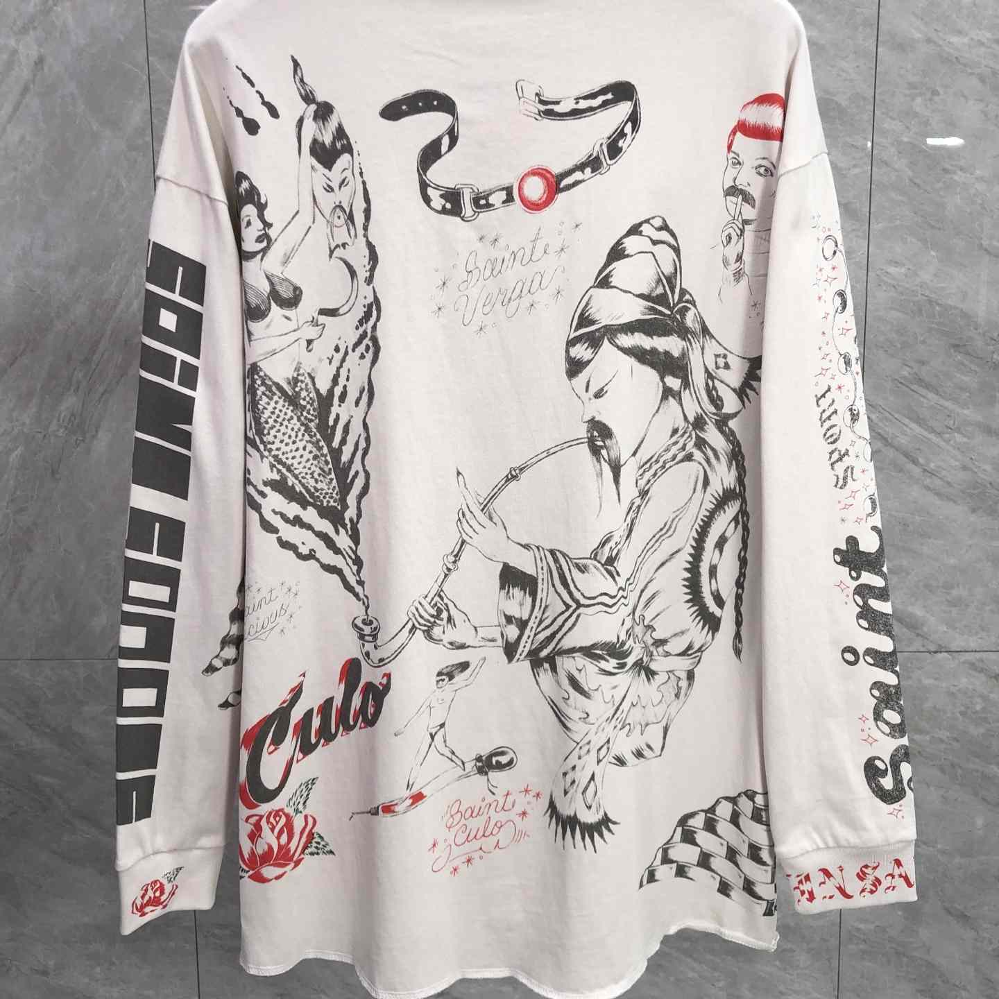 Saint Michael x Alexis Ross ALX LS Tee Drawing  - DesignerGu