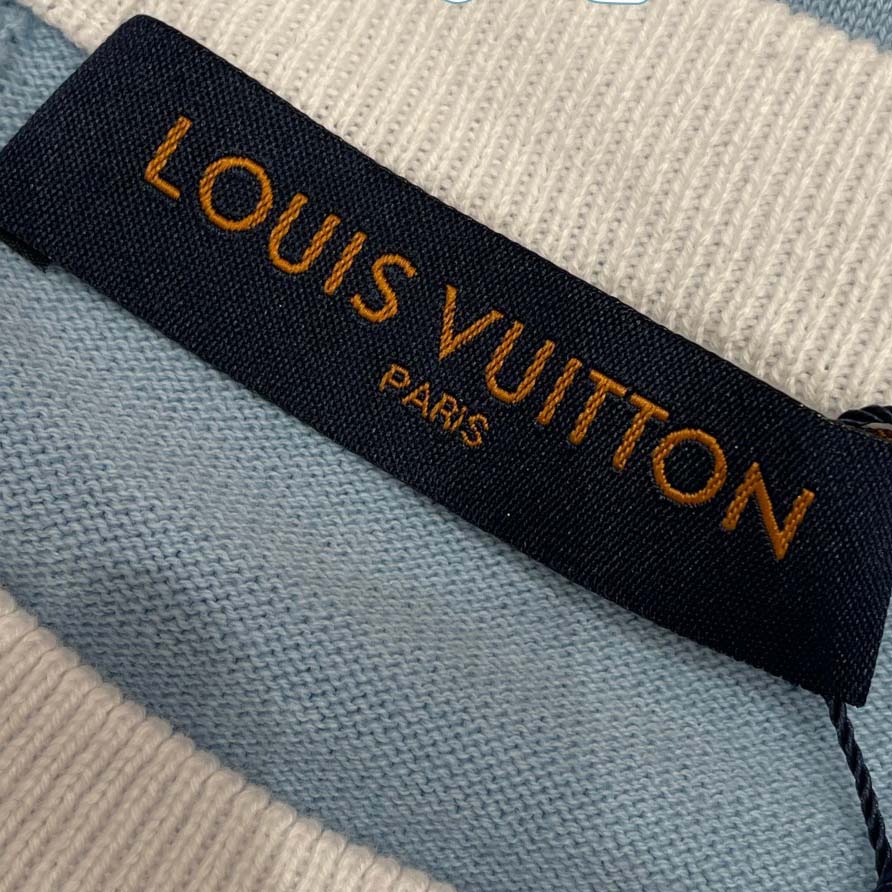 Louis Vuitton Silk-Cotton Short-Sleeved Crewneck   1AIJYJ - DesignerGu