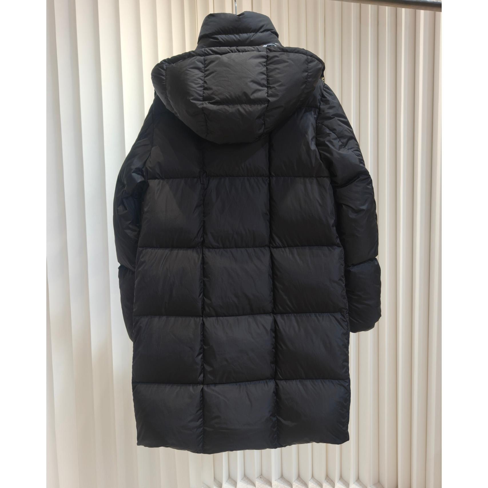 Moncler Litte Square-Quilted Hooded Long Down Jacket - DesignerGu