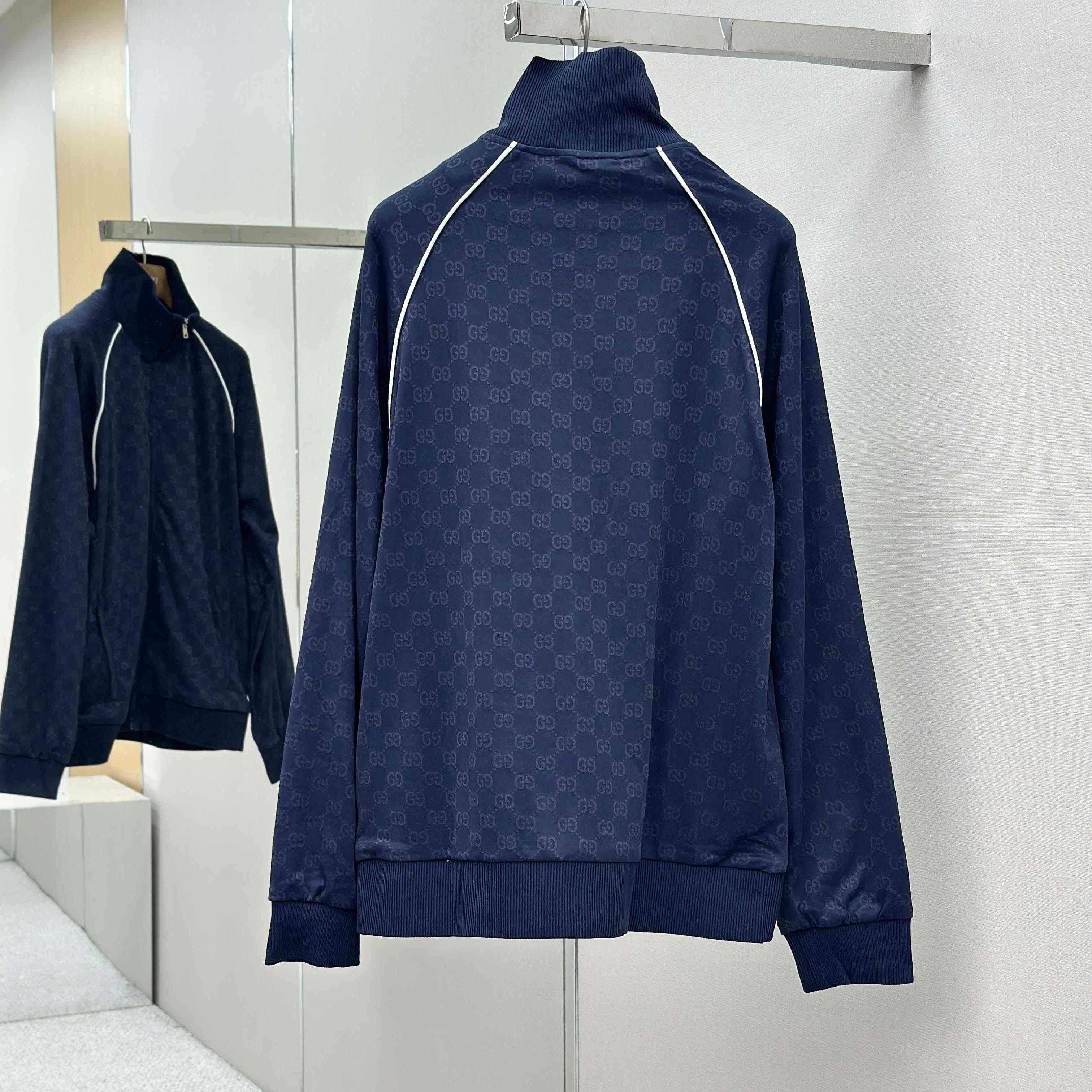 Gucci GG Jersey Jacquard Zip Jacket - DesignerGu
