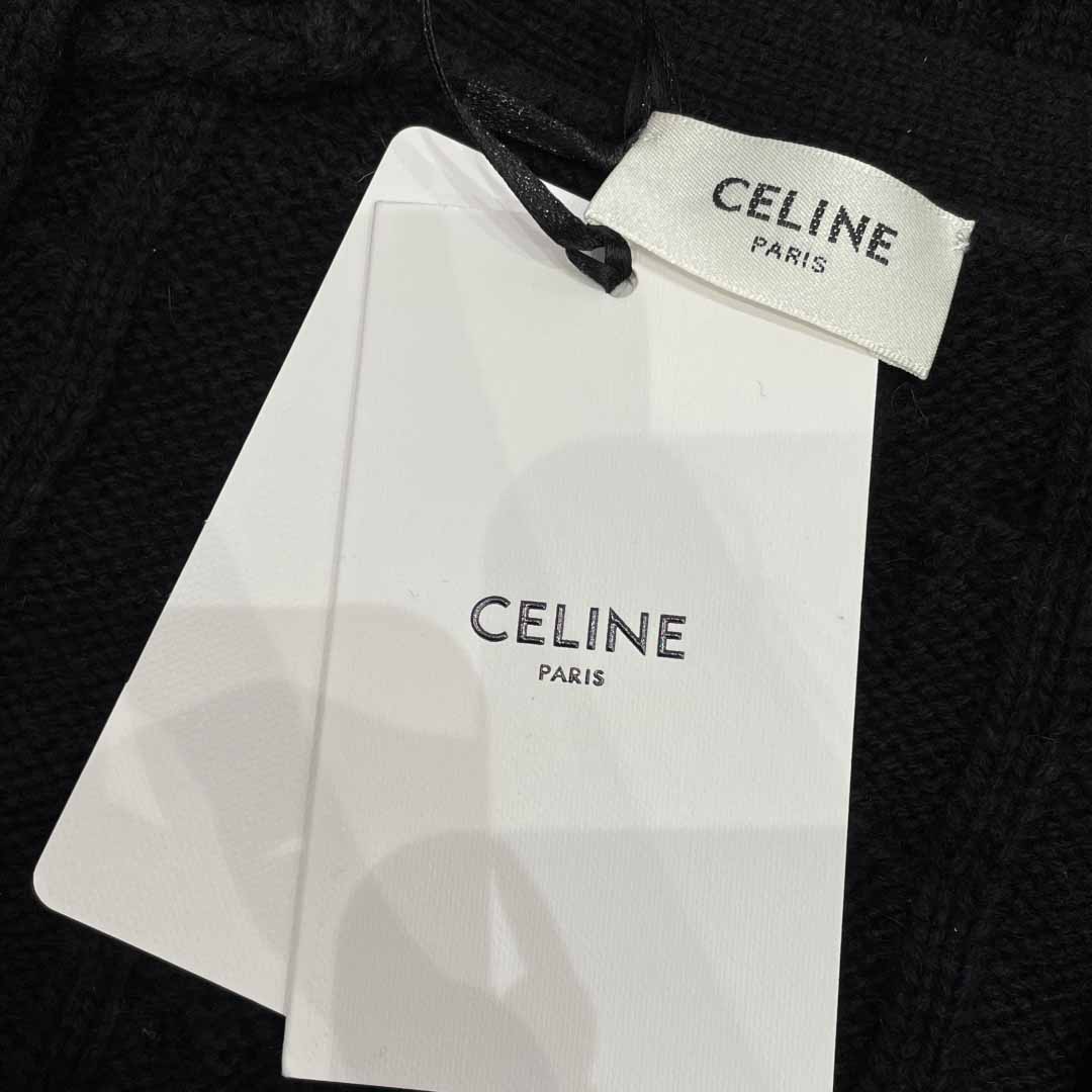 Celine Hooded Sweater In Monochromic Wool - DesignerGu