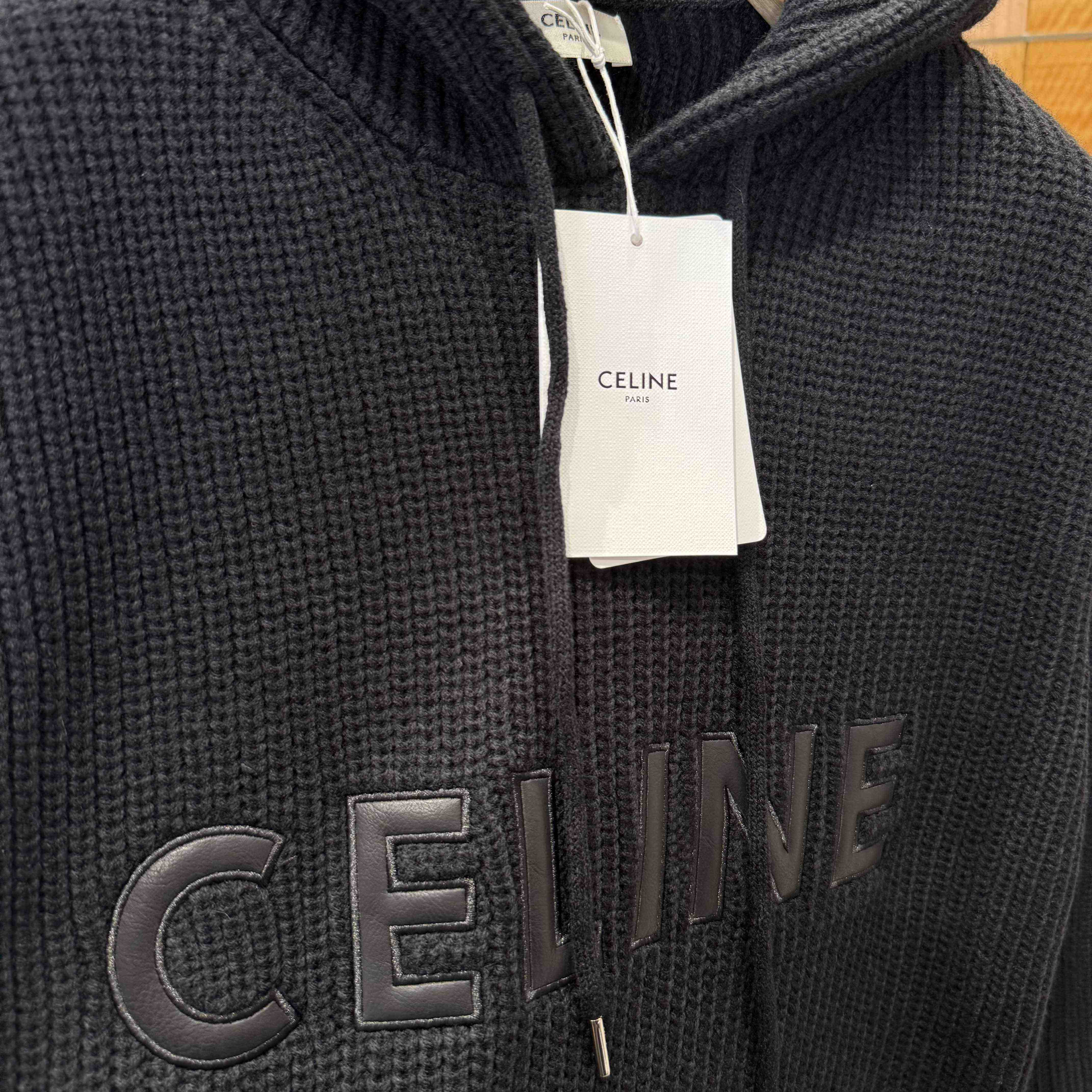 Celine Hooded Sweater In Monochromic Wool - DesignerGu