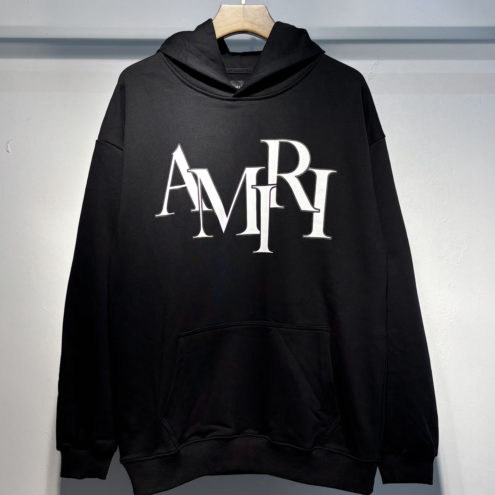 Amiri Black 'Amiri' Vintage Oversized Hoodie - DesignerGu