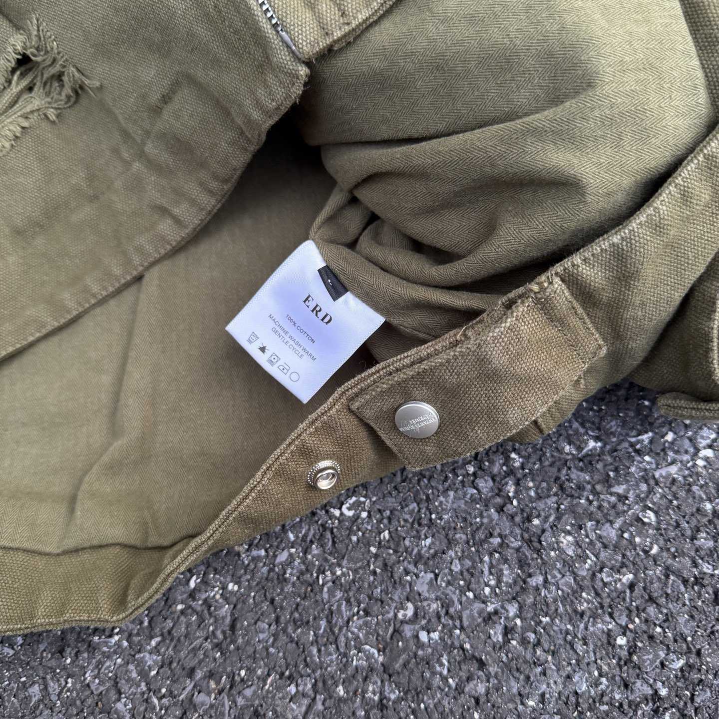 Enfants Riches Deprimes Army Green Old Collar Jacket  - DesignerGu