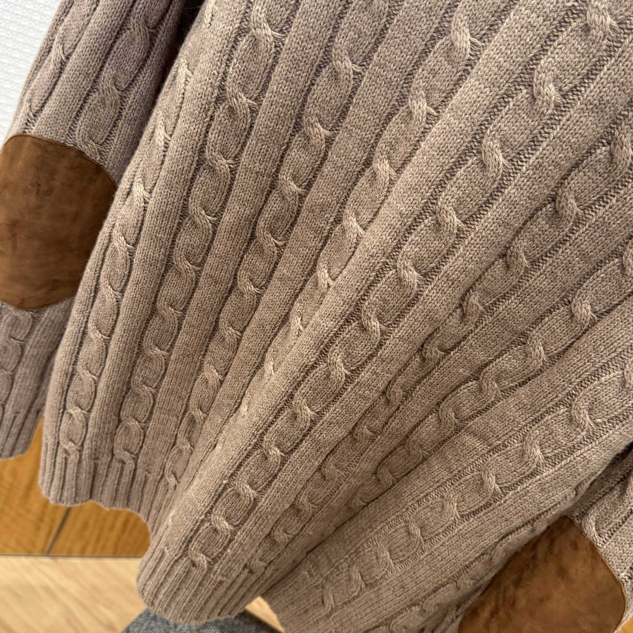 Celine Triomphe Cardigan In Cable-Knit Cashmere - DesignerGu