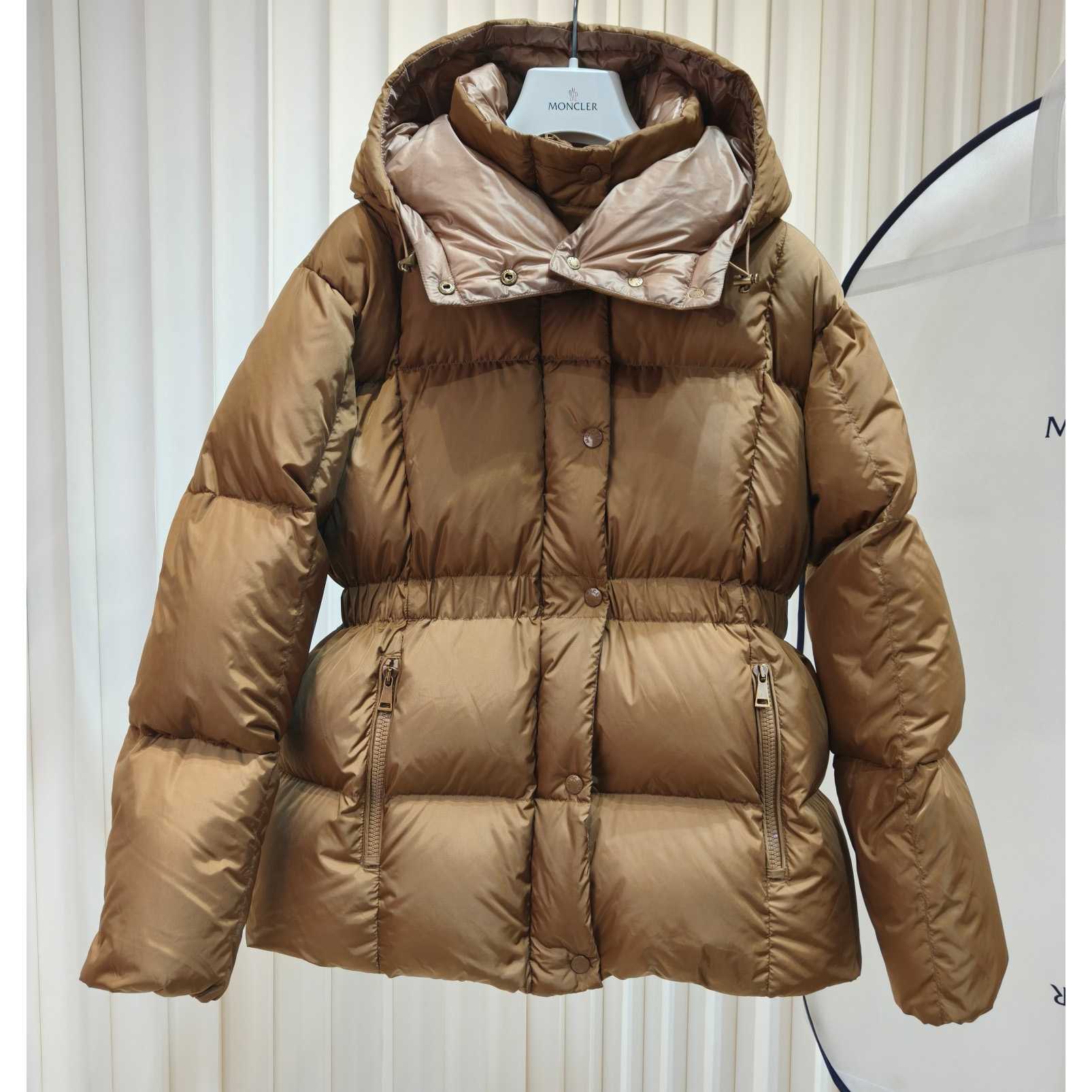 Moncler Agneux Square-Quilted Hooded Short Down Jacket - DesignerGu