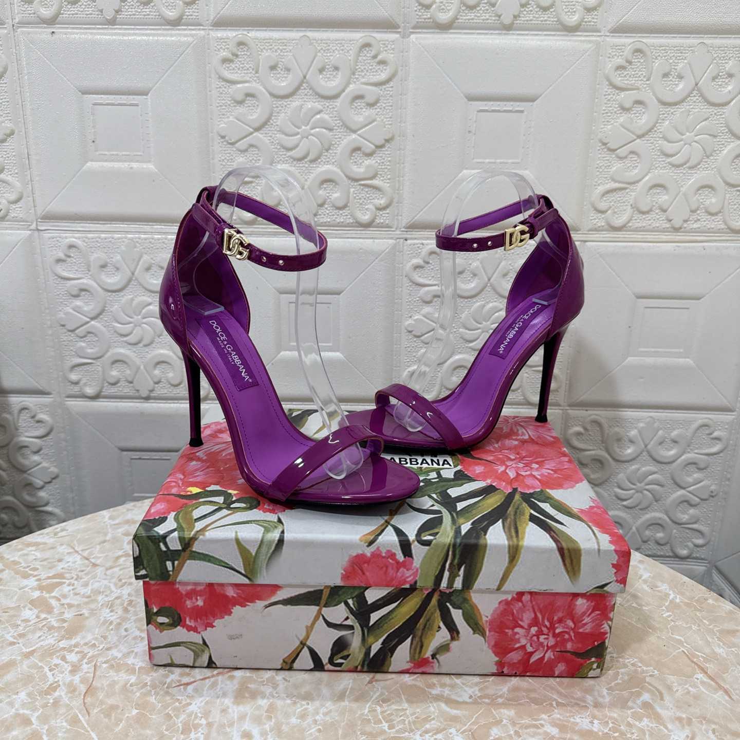 Dolce & Gabbana DNA 105mm Ankle-strap Stiletto Sandals - DesignerGu