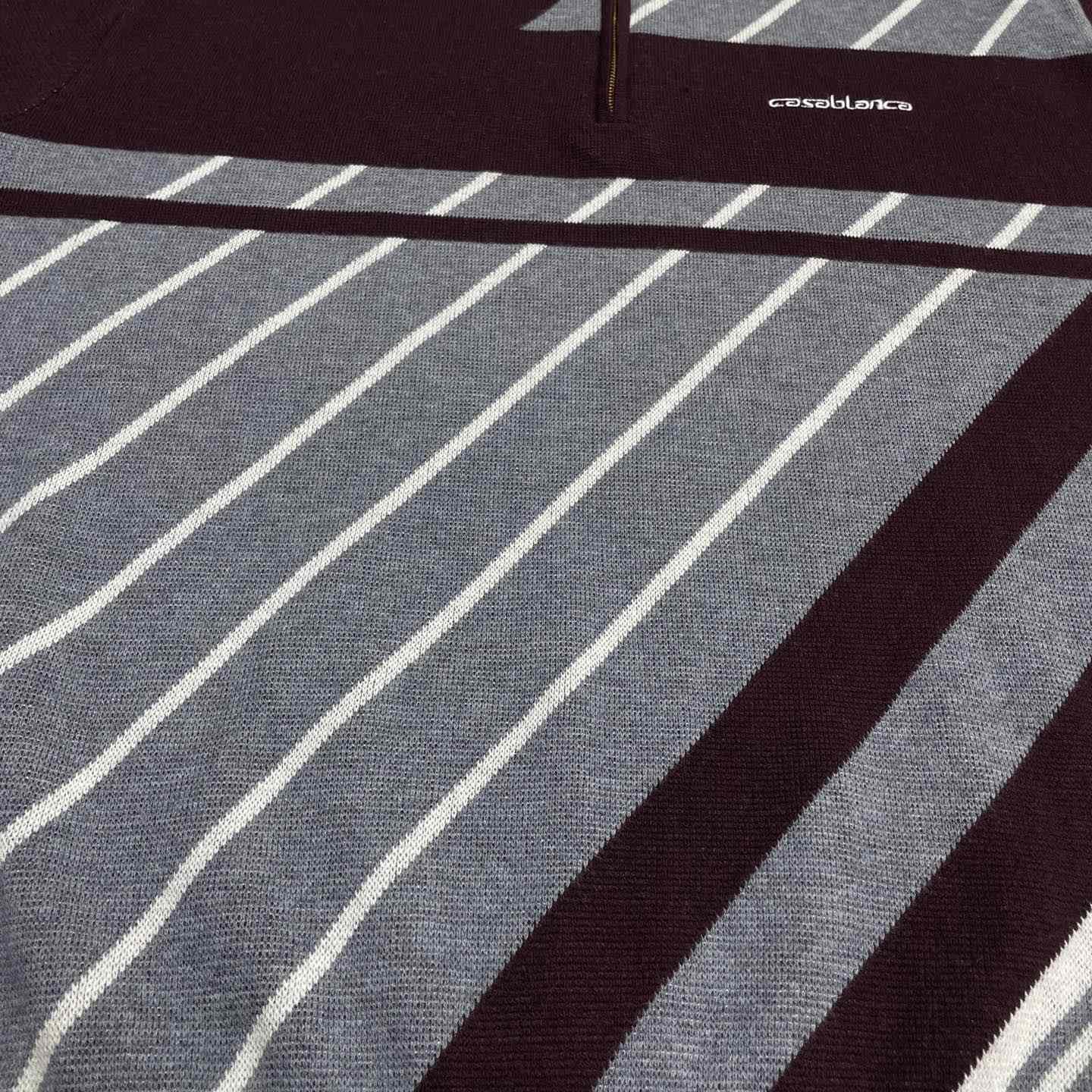 Casablanca Merino Diagonal Tennis Polo   Z6025 - DesignerGu